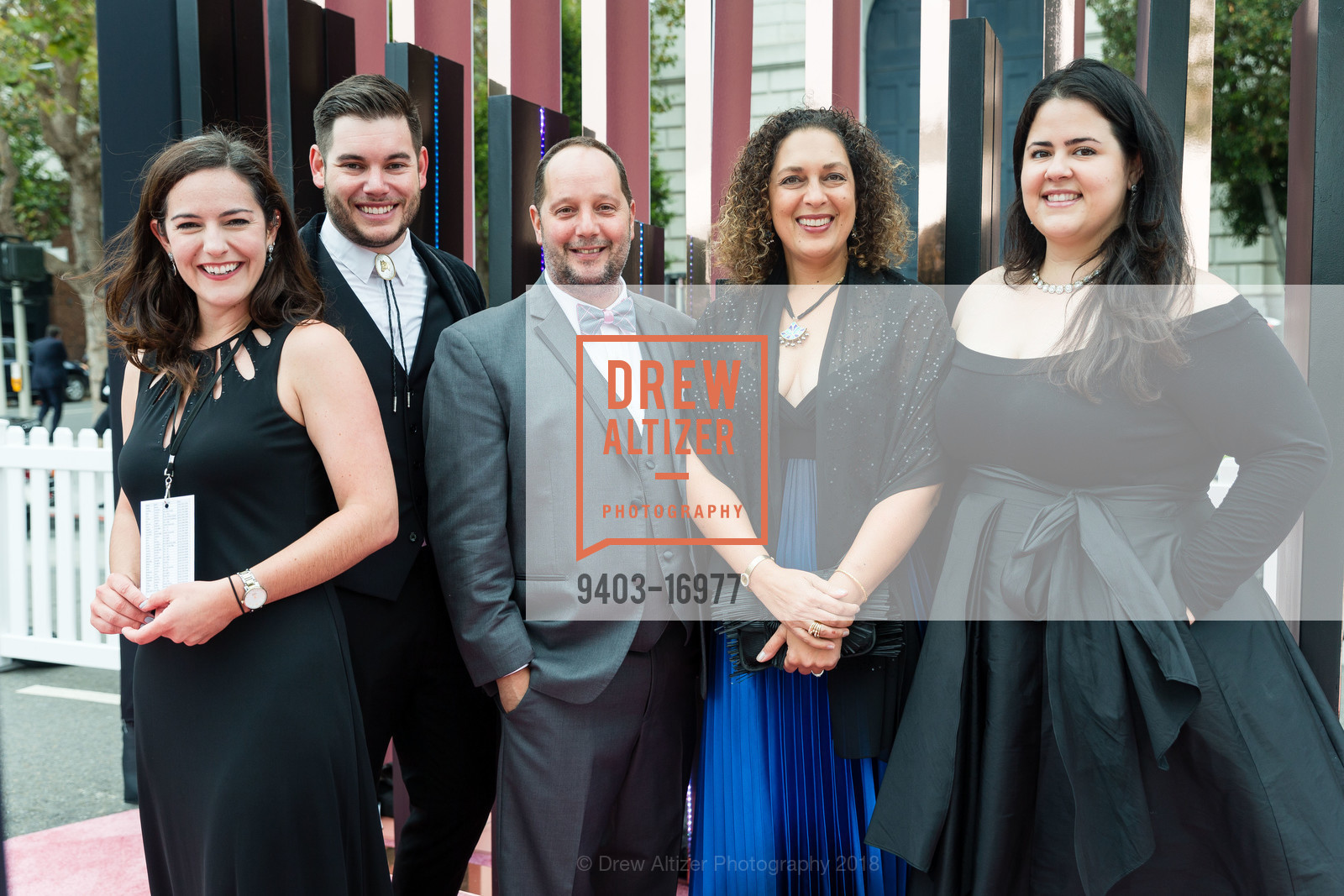 Kate Sautter, Jozef Colomy, Larry Williams, Shana Mathur, Alexandra Llamas, San Francisco Symphony 2018 Opening Night Gala, Davies Symphony Hall. 201 Van Ness Avenue, September 5th, 2018, Photo #9403-16977 Kate Sautter, Jozef Colomy, Larry Williams, Shana Mathur, Alexandra Llamas, Photo #9403-16977