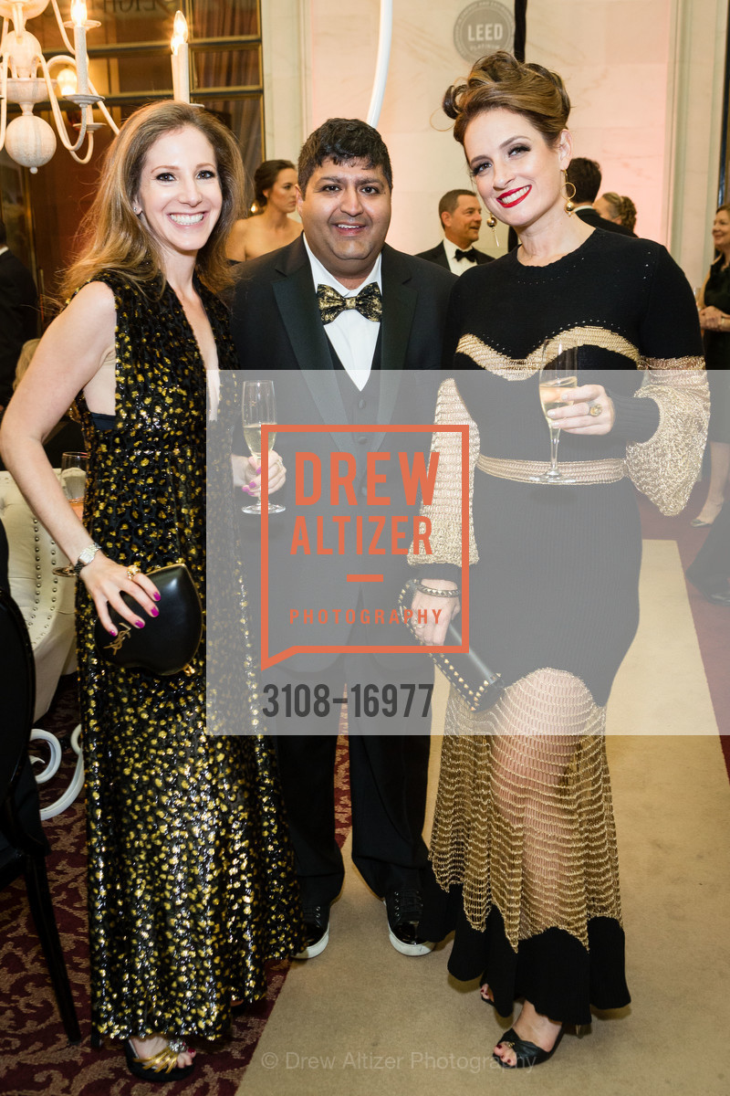 Abby Teisch, Ravi Krishnaney, Jessica Hermit, San Francisco Symphony 2018 Opening Night Gala, Davies Symphony Hall. 201 Van Ness Avenue, Photo #3108-16977 Abby Teisch, Ravi Krishnaney, Jessica Hermit, Photo #3108-16977