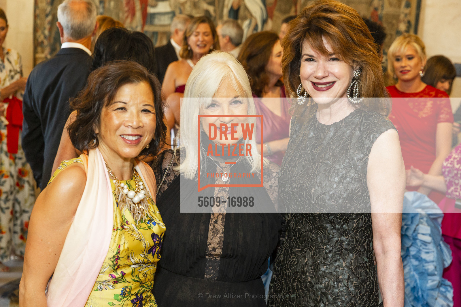 Melinda Yee Franklin, Arlene Inch, Elaine Mellis, San Francisco Opera Ball 2018, War Memorial Opera House. 301 Van Ness Ave, Photo #5609-16988 Melinda Yee Franklin, Arlene Inch, Elaine Mellis, Photo #5609-16988