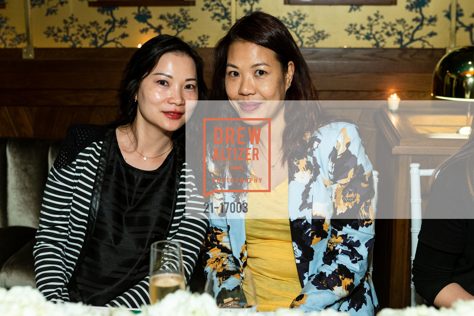 Minnie Yu, Yuhang Qiu, La Prairie Caviar Dinner, Eight Tables by George Chen. 8 Kenneth Rexroth Pl, San Francisco, CA 94133, September 11th, 2018, Photo #21-17003 Minnie Yu, Yuhang Qiu, Photo #21-17003