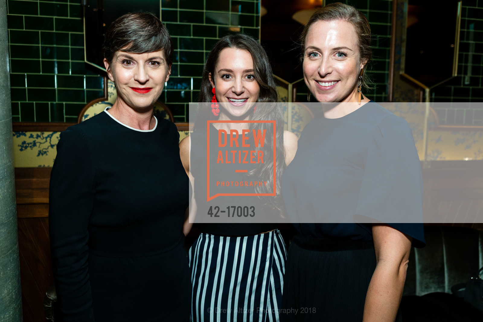 Elizabeth Lamont, Current D'Ignazio, Anne Krisulewicz, La Prairie Caviar Dinner, Eight Tables by George Chen. 8 Kenneth Rexroth Pl, San Francisco, CA 94133, September 11th, 2018, Photo #42-17003 Elizabeth Lamont, Current D'Ignazio, Anne Krisulewicz, Photo #42-17003