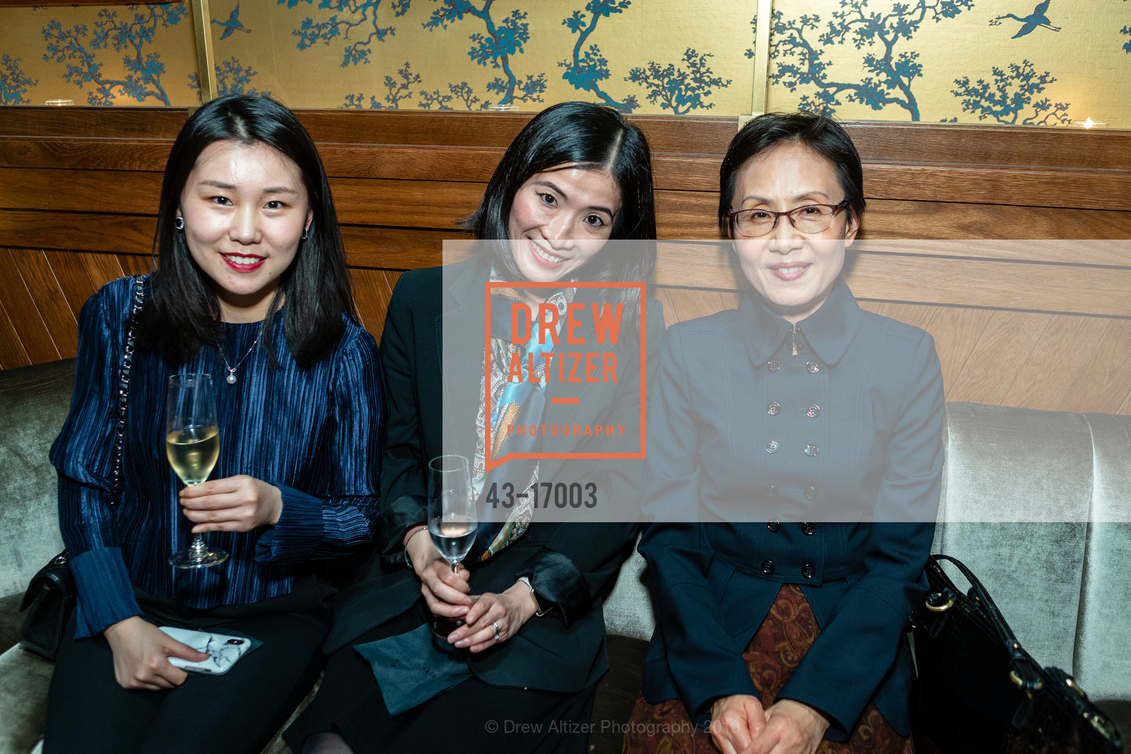 Hui Hui Li, Hoi Ling Wong, Keling Zang, La Prairie Caviar Dinner, Eight Tables by George Chen. 8 Kenneth Rexroth Pl, San Francisco, CA 94133, September 11th, 2018, Photo #43-17003 Hui Hui Li, Hoi Ling Wong, Keling Zang, Photo #43-17003