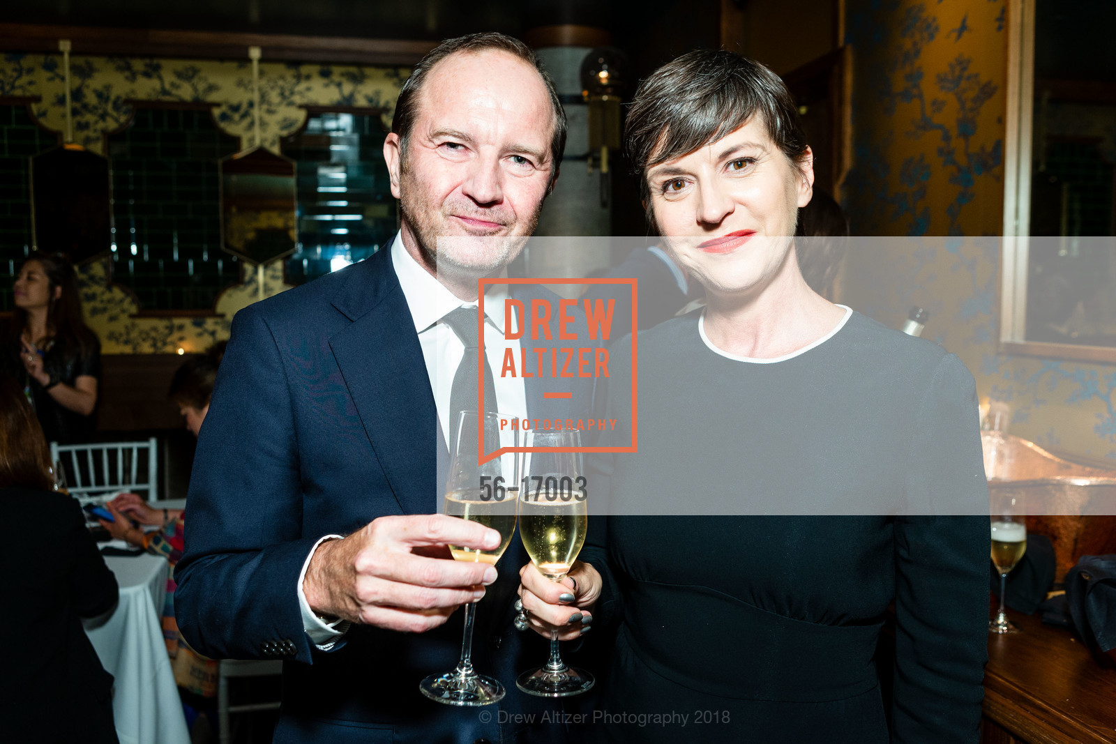 Francois Le Gloan, Elizabeth Lamont, La Prairie Caviar Dinner, Eight Tables by George Chen. 8 Kenneth Rexroth Pl, San Francisco, CA 94133, September 11th, 2018, Photo #56-17003 Francois Le Gloan, Elizabeth Lamont, Photo #56-17003