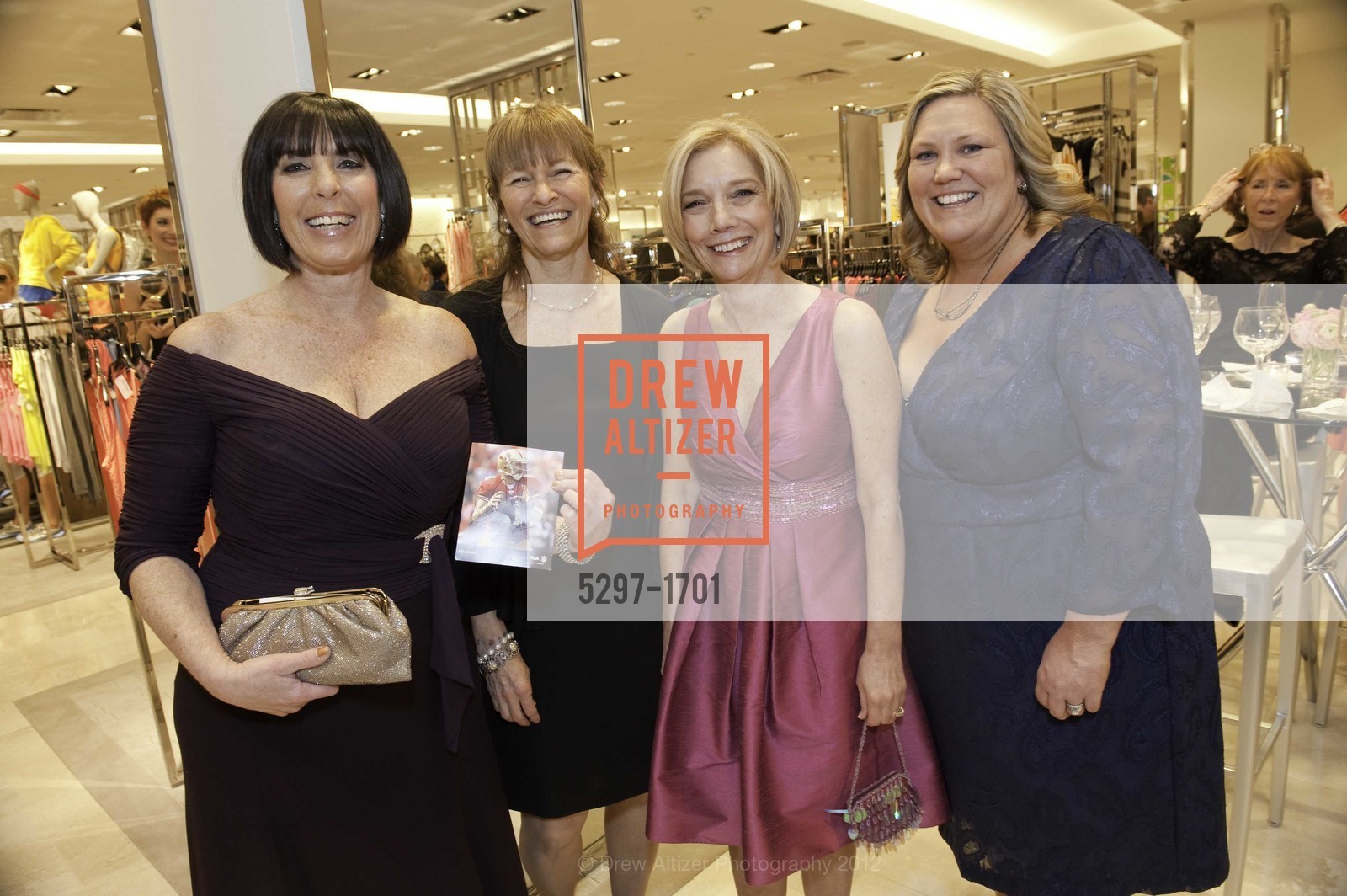 Sandy Scherer, Elaine Taylor, Peggy White, Heather Hamilton, NEIMAN MARCUS Walnut Creek Grand Opening Gala, US, March 8th, 2012, Photo #5297-1701 Sandy Scherer, Elaine Taylor, Peggy White, Heather Hamilton, Photo #5297-1701