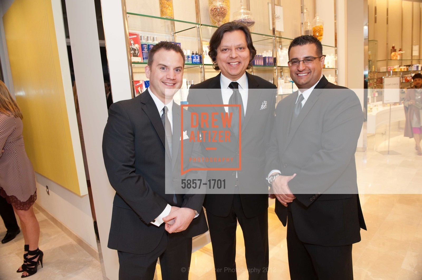 Andrew Cheatham, Albert Garcia, Roberto Lopez, NEIMAN MARCUS Walnut Creek Grand Opening Gala, US, March 8th, 2012, Photo #5857-1701 Andrew Cheatham, Albert Garcia, Roberto Lopez, Photo #5857-1701