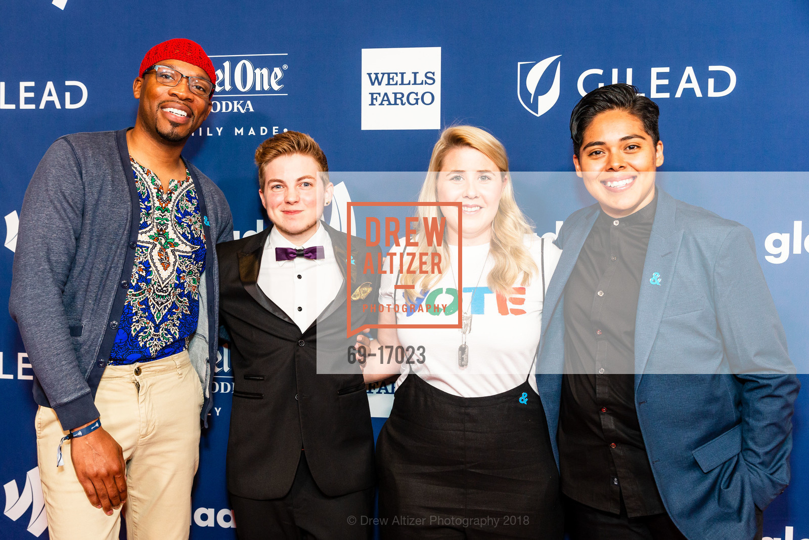 Jackson Bird, Daniel Downer, Claire Kenny, Zizi Bandera, GLAAD Gala San Francisco 2018, Hyatt Regency San Francisco. 5 The Embarcadero, September 15th, 2018, Photo #69-17023 Jackson Bird, Daniel Downer, Claire Kenny, Zizi Bandera, Photo #69-17023