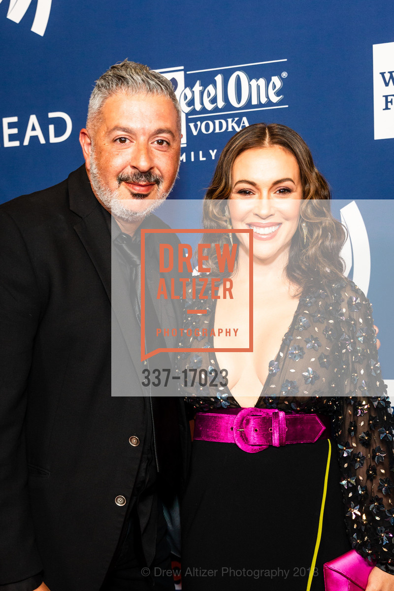 Alaa Khaled, Alyssa Milano, GLAAD Gala San Francisco 2018, Hyatt Regency San Francisco. 5 The Embarcadero, September 15th, 2018, Photo #337-17023 Alaa Khaled, Alyssa Milano, Photo #337-17023