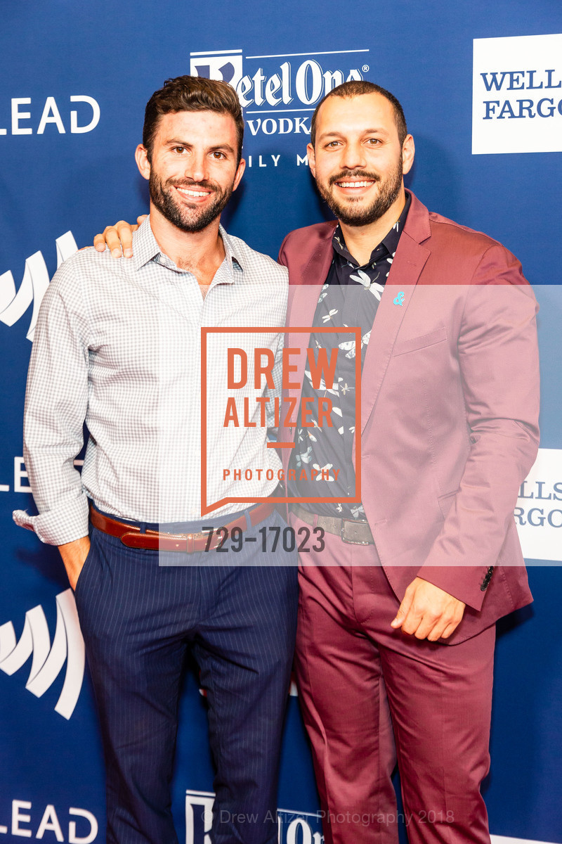 Nick Fager, Mathew Shurka, GLAAD Gala San Francisco 2018, Hyatt Regency San Francisco. 5 The Embarcadero, September 15th, 2018, Photo #729-17023 Nick Fager, Mathew Shurka, Photo #729-17023