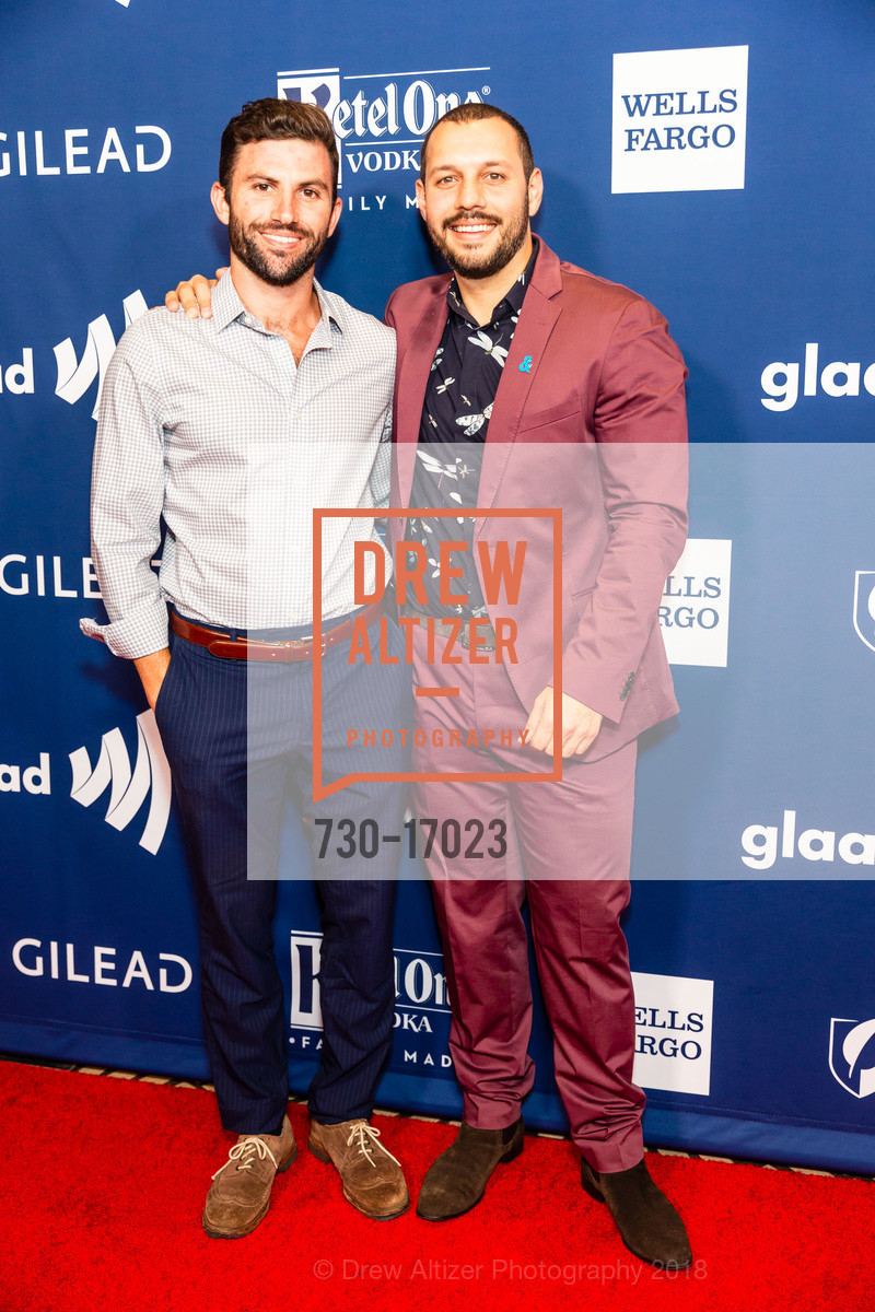 Nick Fager, Mathew Shurka, GLAAD Gala San Francisco 2018, Hyatt Regency San Francisco. 5 The Embarcadero, September 15th, 2018, Photo #730-17023 Nick Fager, Mathew Shurka, Photo #730-17023