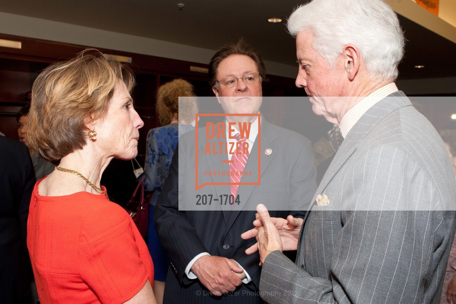 Caryl Welborn, John York, Bill Neukom, YMCA of San Francisco’s “Y for Youth Luncheon”, US, March 9th, 2012, Photo #207-1704 Caryl Welborn, John York, Bill Neukom, Photo #207-1704
