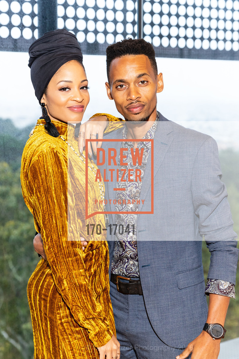 Neelam Hakeem, Marquis Mohammed, Contemporary Muslim Fashions Donor Opening at the de Young, de Young Musuem, September 21st, 2018, Photo #170-17041 Neelam Hakeem, Marquis Mohammed, Photo #170-17041