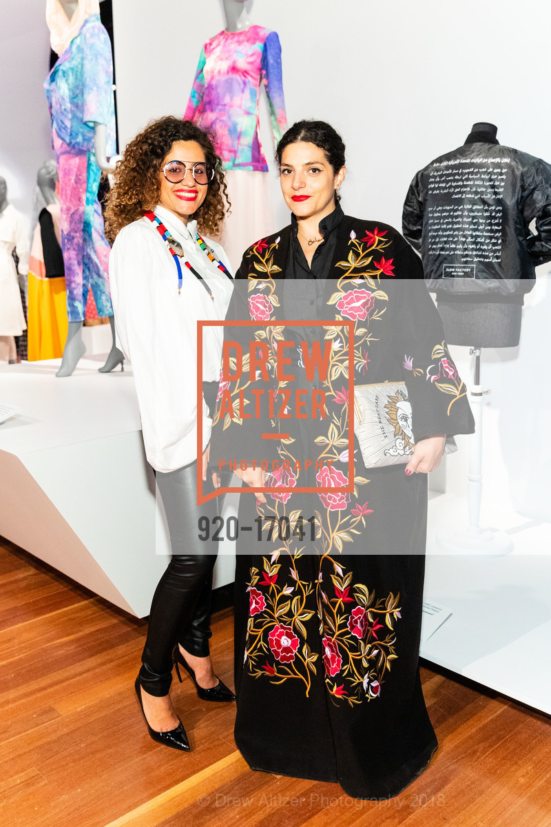 Jessica Semaan, Celine Semaan Vernon, Contemporary Muslim Fashions Donor Opening at the de Young, de Young Musuem, September 21st, 2018, Photo #920-17041 Jessica Semaan, Celine Semaan Vernon, Photo #920-17041