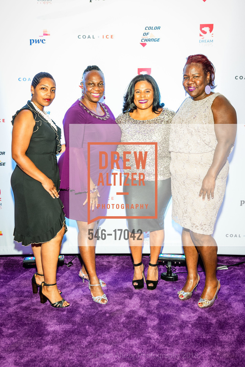 Brandi Howard, Retha Robinson, Towalame Austin, Michelle Myles Chambers, Van Jones 50th Birthday Bash - A Benefit for The Dream Corps, Fort Mason, Festival Pavillion. 52 Chenery St, September 20th, 2018, Photo #546-17042 Brandi Howard, Retha Robinson, Towalame Austin, Michelle Myles Chambers, Photo #546-17042