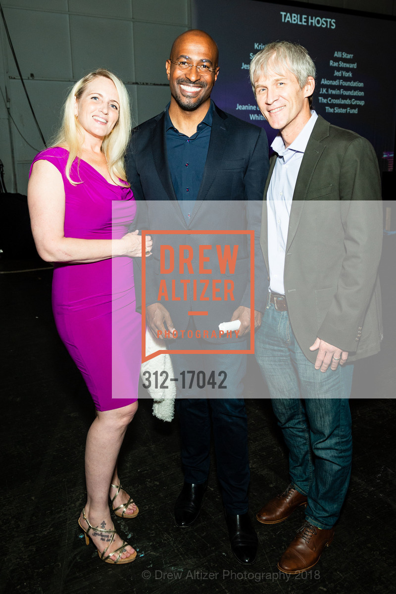 Diana Frappier, Van Jones, Mike McLoone, Van Jones 50th Birthday Bash - A Benefit for The Dream Corps, Fort Mason, Festival Pavillion. 52 Chenery St, September 20th, 2018, Photo #312-17042 Diana Frappier, Van Jones, Mike McLoone, Photo #312-17042