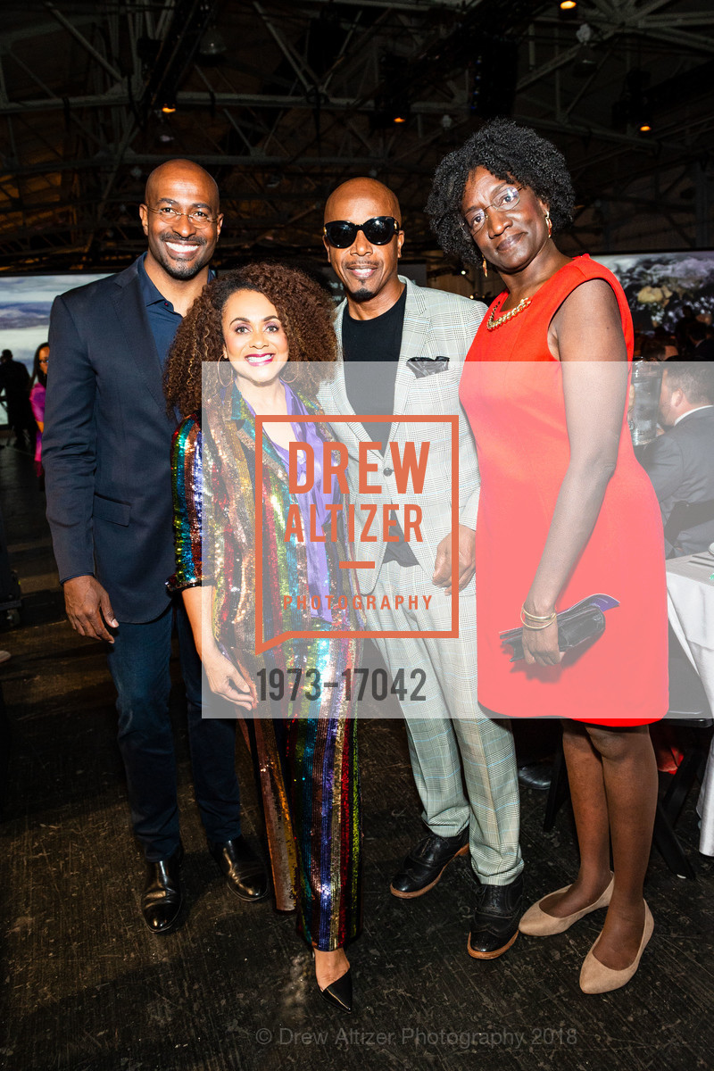 Van Jones, Felicia Horowitz, MC Hammer, Angela Jones, Van Jones 50th Birthday Bash - A Benefit for The Dream Corps, Fort Mason, Festival Pavillion. 52 Chenery St, September 20th, 2018, Photo #1973-17042 Van Jones, Felicia Horowitz, MC Hammer, Angela Jones, Photo #1973-17042