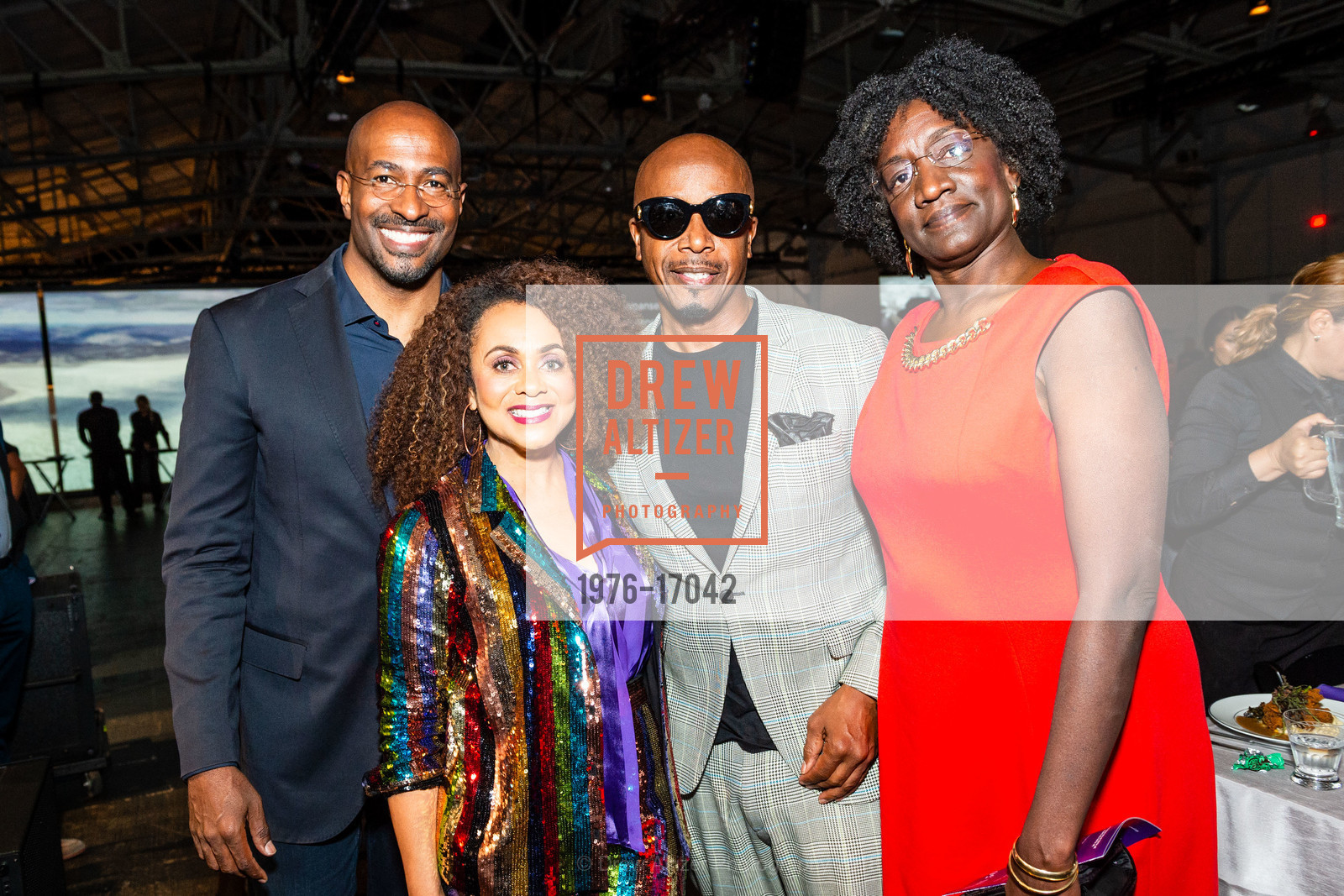 Van Jones, Felicia Horowitz, MC Hammer, Angela Jones, Van Jones 50th Birthday Bash - A Benefit for The Dream Corps, Fort Mason, Festival Pavillion. 52 Chenery St, September 20th, 2018, Photo #1976-17042 Van Jones, Felicia Horowitz, MC Hammer, Angela Jones, Photo #1976-17042