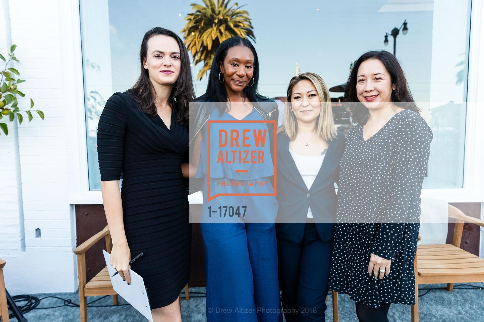 Danielle Rienas, Katani Ostine-Franklin, Jin Park, Anne Alderete, Angler Grand Opening, Angler. 132 The Embarcadero, September 21st, 2018, Photo #1-17047 Danielle Rienas, Katani Ostine-Franklin, Jin Park, Anne Alderete, Photo #1-17047
