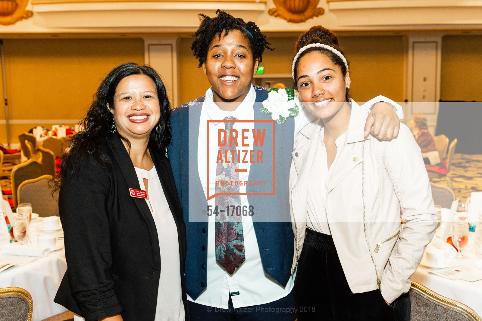 Elaine Bautista, Nikki Hatfield, Ashley Budelli, City College of San Francisco 14th Annual Basic Skills Luncheon, Fairmont Hotel. 950 Mason St, September 25th, 2018, Photo #54-17068 Elaine Bautista, Nikki Hatfield, Ashley Budelli, Photo #54-17068