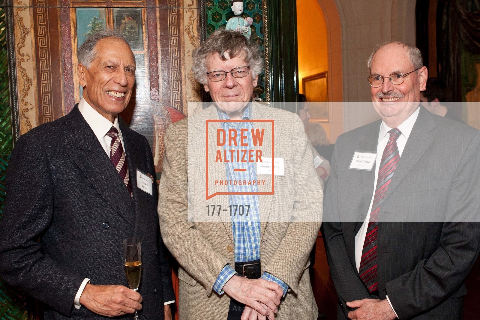 Edward Karkar, Gordon P. Getty, John Cullison, GORDON GETTY Hosts From the Top, US, March 13th, 2012, Photo #177-1707 Edward Karkar, Gordon P. Getty, John Cullison, Photo #177-1707