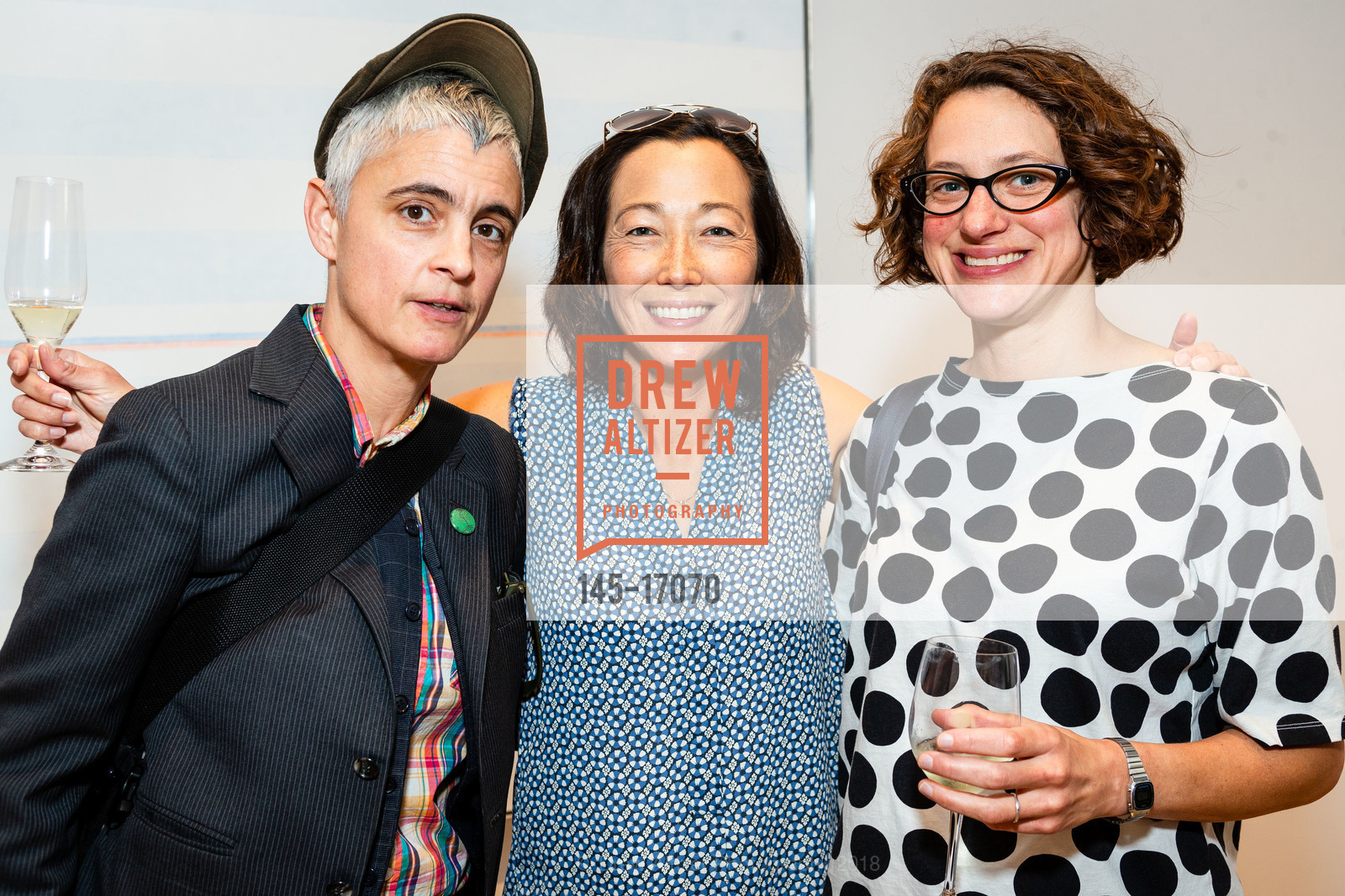 Tammy Forton, Ellen Oh, Amy Shapiro, Pace Gallery Hosts Fall Opening Reception for “Agnes Martin / Navajo Blankets”, Pace Gallery Palo Alto. 229 Hamilton Ave, September 27th, 2018, Photo #145-17070 Tammy Forton, Ellen Oh, Amy Shapiro, Photo #145-17070