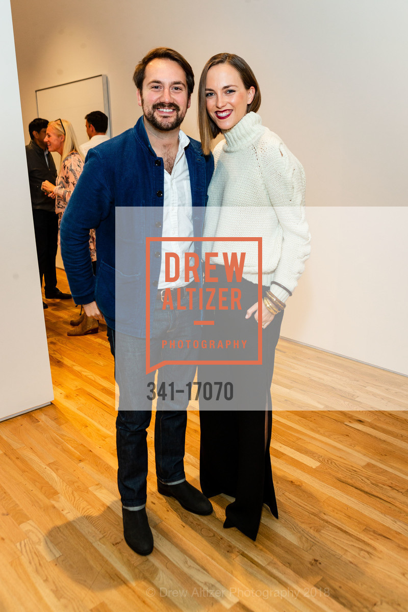 Eduardo Serrano, Caroline Rooney Serrano, Pace Gallery Hosts Fall Opening Reception for “Agnes Martin / Navajo Blankets”, Pace Gallery Palo Alto. 229 Hamilton Ave, September 27th, 2018, Photo #341-17070 Eduardo Serrano, Caroline Rooney Serrano, Photo #341-17070