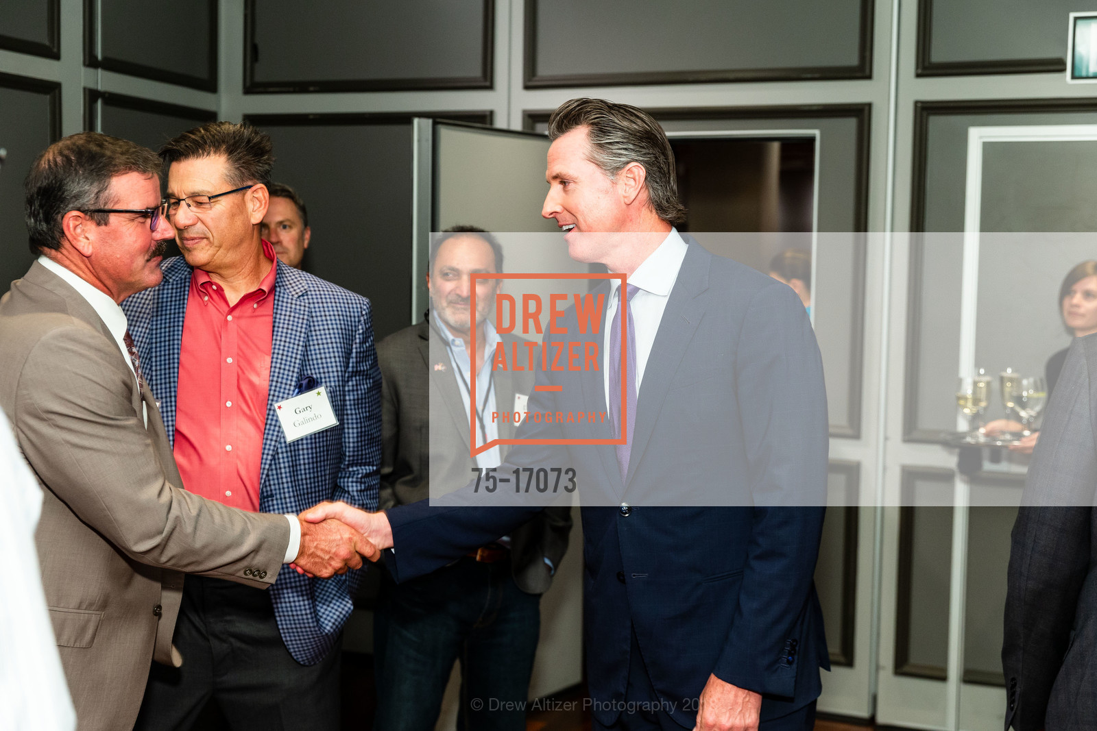 Dave Sanson, Gary Galindo, Gavin Newsom, Gavin Newsom for Governor Dinner, Julia Morgan Ball Room, September 26th, 2018, Photo #75-17073 Dave Sanson, Gary Galindo, Gavin Newsom, Photo #75-17073