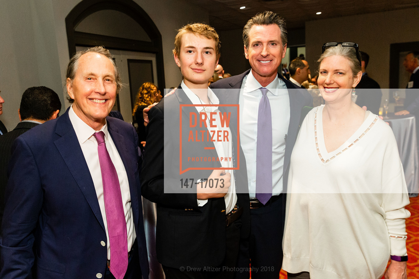 Gavin Newsom, Layne Thornton, Pasha Thornton, William Thornton, Gavin Newsom for Governor Dinner, Julia Morgan Ball Room, September 26th, 2018, Photo #147-17073 Gavin Newsom, Layne Thornton, Pasha Thornton, William Thornton, Photo #147-17073