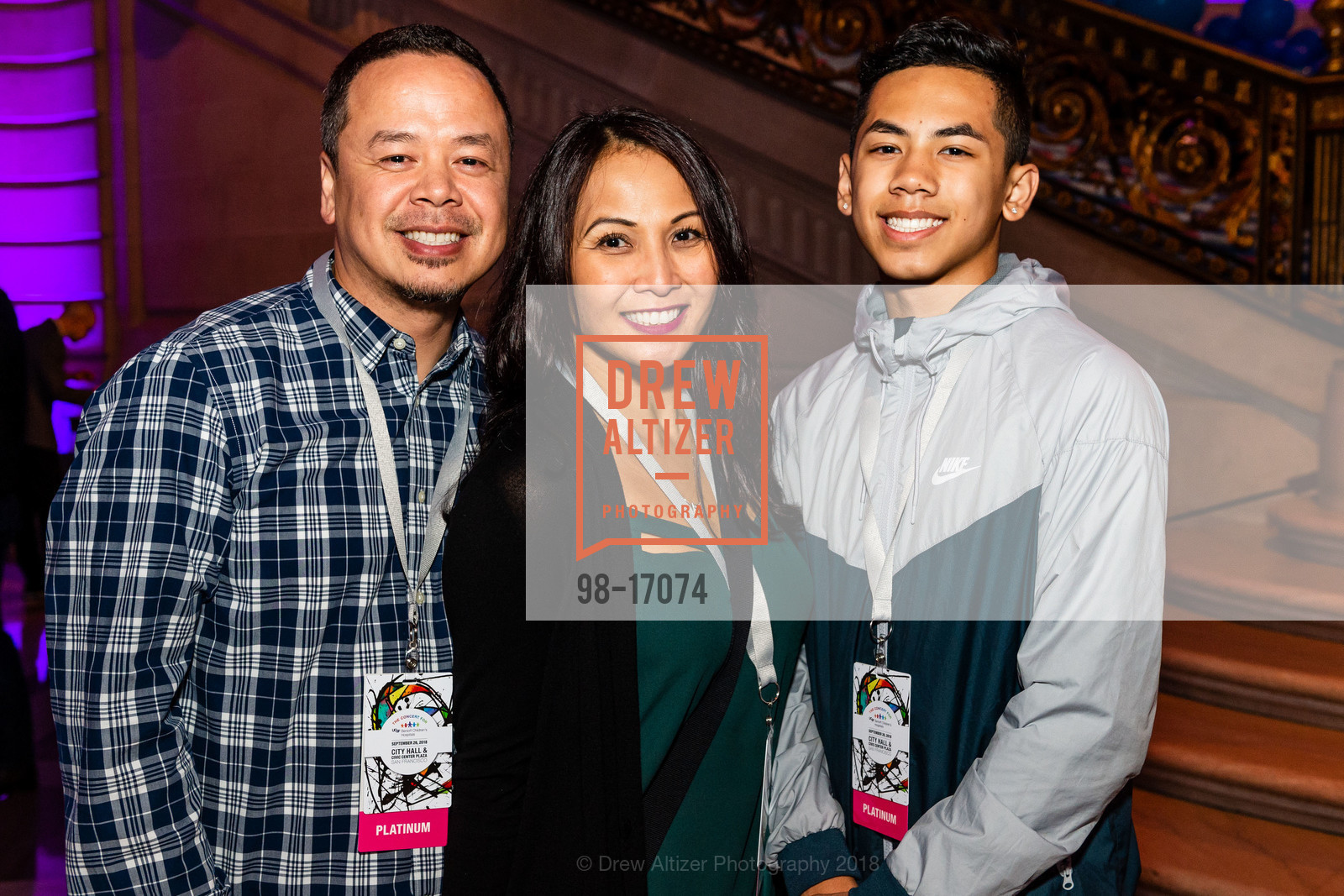 Jose Sevilla, Melissa Sevilla, Donovan Sevilla, UCSF Benioff Children’s Hospital Dreamfest 2018, San Francisco City Hall, September 26th, 2018, Photo #98-17074 Jose Sevilla, Melissa Sevilla, Donovan Sevilla, Photo #98-17074