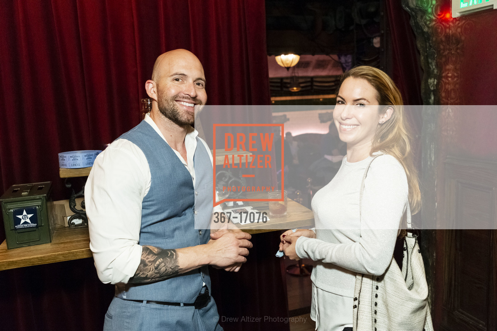 Andre Girard, Nicole Petrak, Military Health Project's End of Summer Soiree 2018, White Chapel, Gin Palace Room. 600 Polk St, San Francisco, CA 94102, Photo #367-17076 Andre Girard, Nicole Petrak, Photo #367-17076