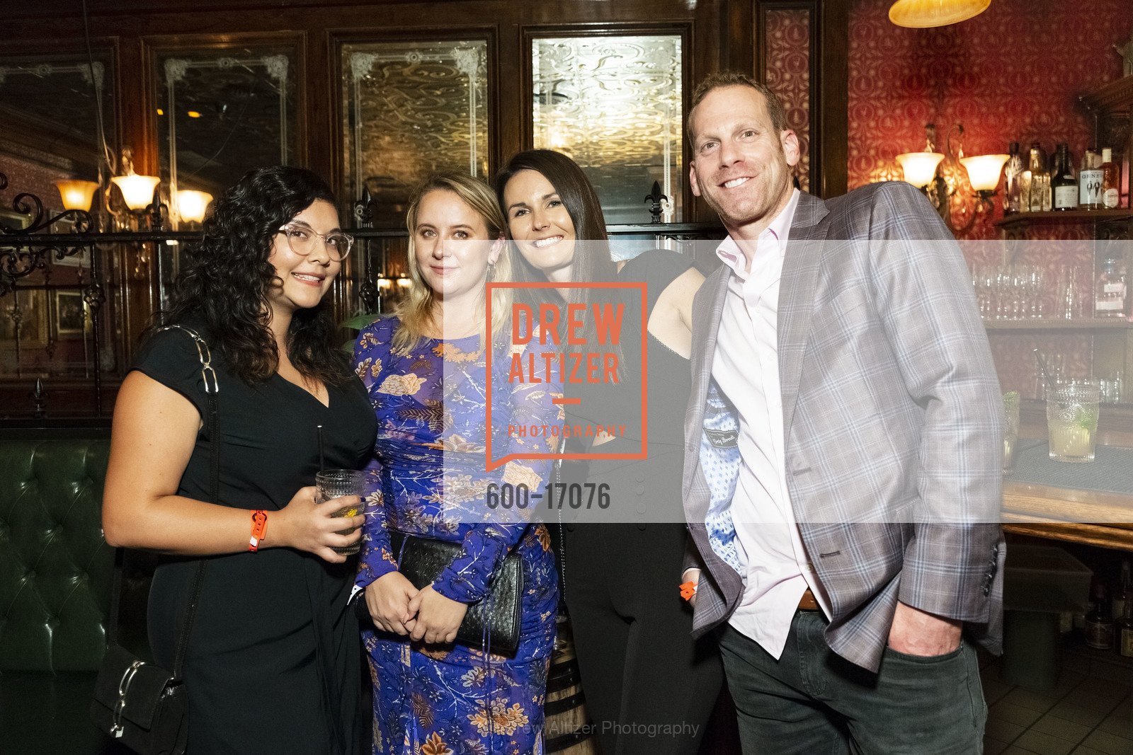 Jennifer Echenique, Lauren Mackevich, Lindsay Donnellan, Craig Berendt, Military Health Project's End of Summer Soiree 2018, White Chapel, Gin Palace Room. 600 Polk St, San Francisco, CA 94102, Photo #600-17076 Jennifer Echenique, Lauren Mackevich, Lindsay Donnellan, Craig Berendt, Photo #600-17076
