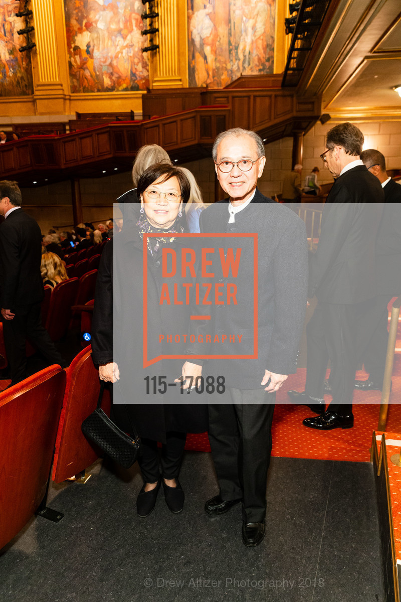 Virginia Foo, Timothy Foo, San Francisco Performances 39th Season Gala, War Memorial Veterans Building, The Green Room. 401 Van Ness Ave, San Francisco, CA 94102, September 28th, 2018, Photo #115-17088 Virginia Foo, Timothy Foo, Photo #115-17088