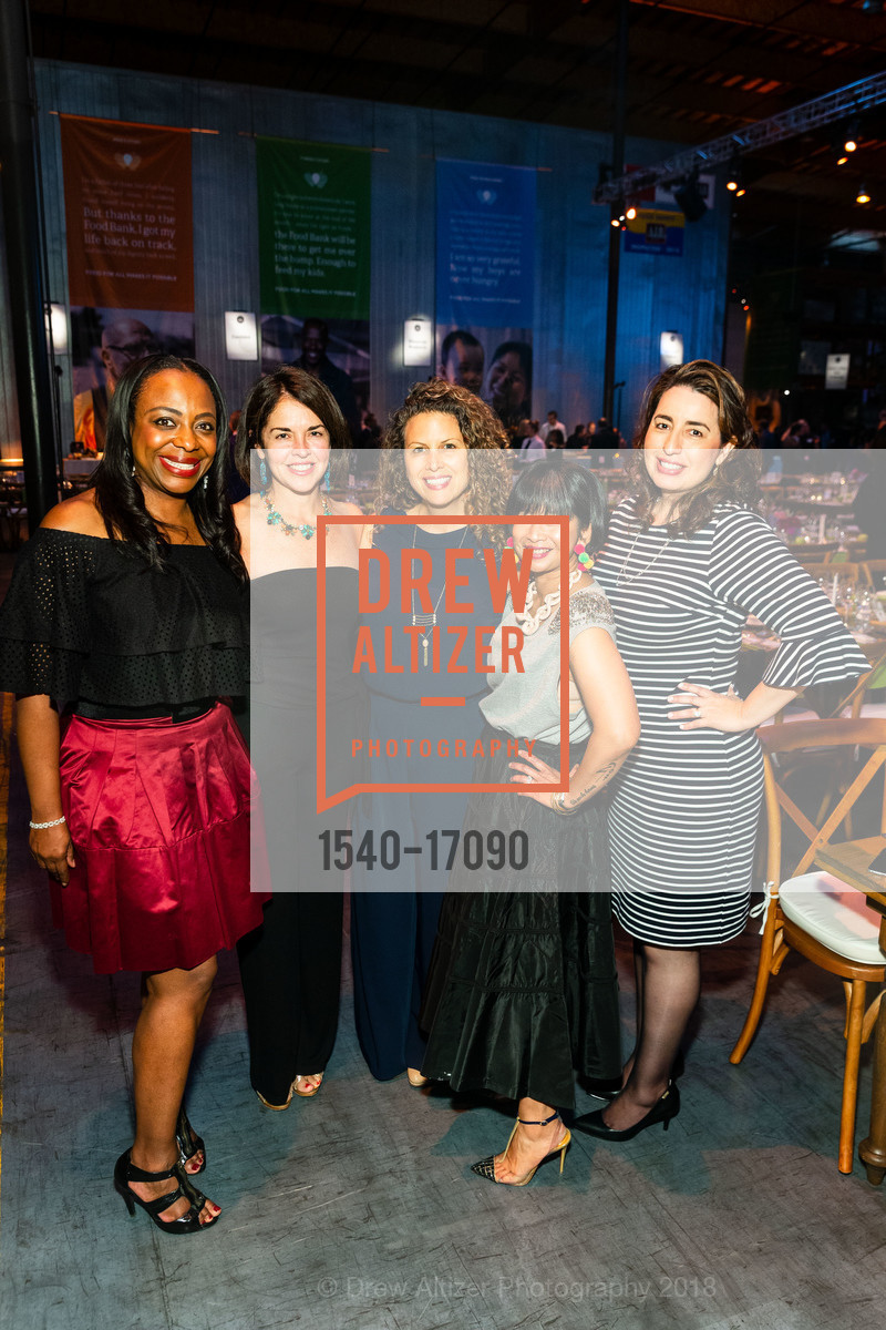 Paulette Jones-Wickliff, Johanna Calabria, Marcy Lynn, Inne Soemartono, Eva Favila, One Big Table 2018, SF-Marin Food Bank. 900 Pennsylvania Ave, San Francisco, CA 94107, September 29th, 2018, Photo #1540-17090 Paulette Jones-Wickliff, Johanna Calabria, Marcy Lynn, Inne Soemartono, Eva Favila, Photo #1540-17090