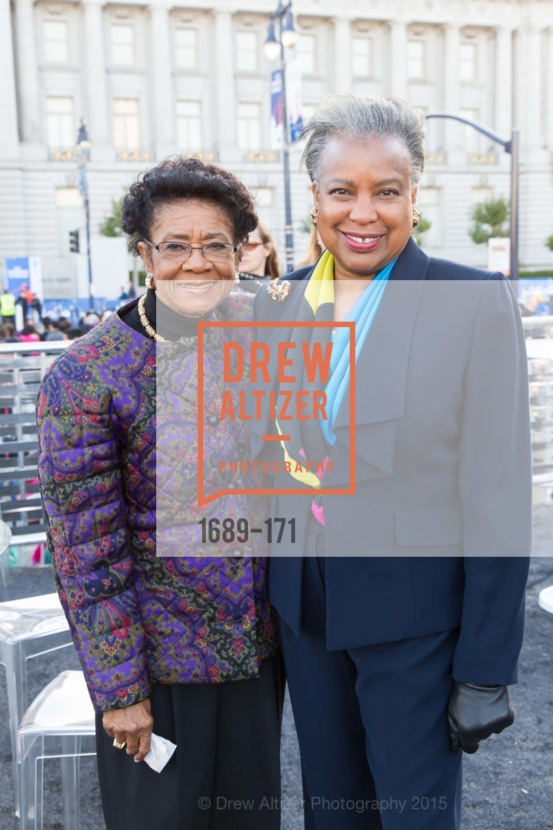 Belva Davis, Francee Covington, San Francisco City Hall Centennial Celebration, Civic Center Plaza, June 18th, 2015,Drew Altizer, Drew Altizer Photography, full-service agency, private events, San Francisco photographer, photographer california