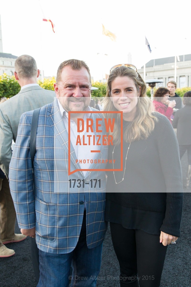 Steven Haines, Liz Farrell, Gucci & Vogue Dinner, Civic Center Plaza. Civic Center Plaza, June 19th, 2015, Photo #1731-171 Steven Haines, Liz Farrell, Photo #1731-171