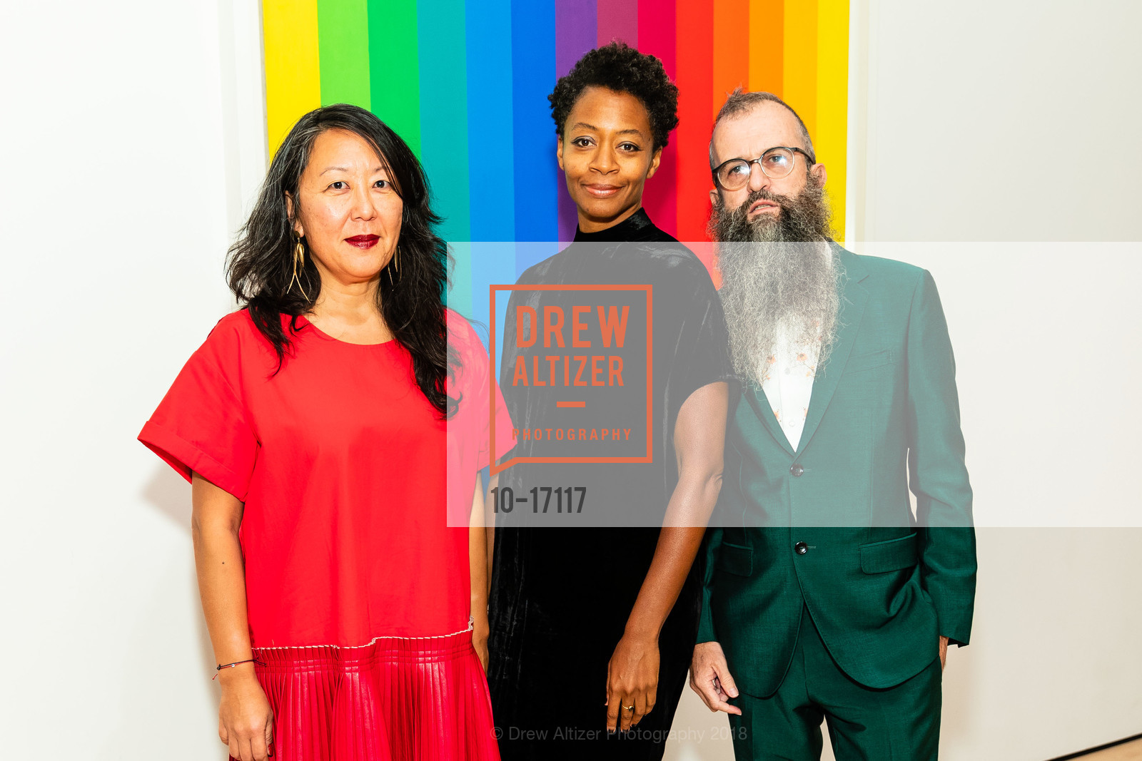 Eungie Joo, Kara Walker, Ari Marcopoulos, SFMOMA Contemporary Vision Award 2018 Honoring Kara Walker, SFMOMA. 151 Third St, San Francisco, October 3rd, 2018, Photo #10-17117 Eungie Joo, Kara Walker, Ari Marcopoulos, Photo #10-17117