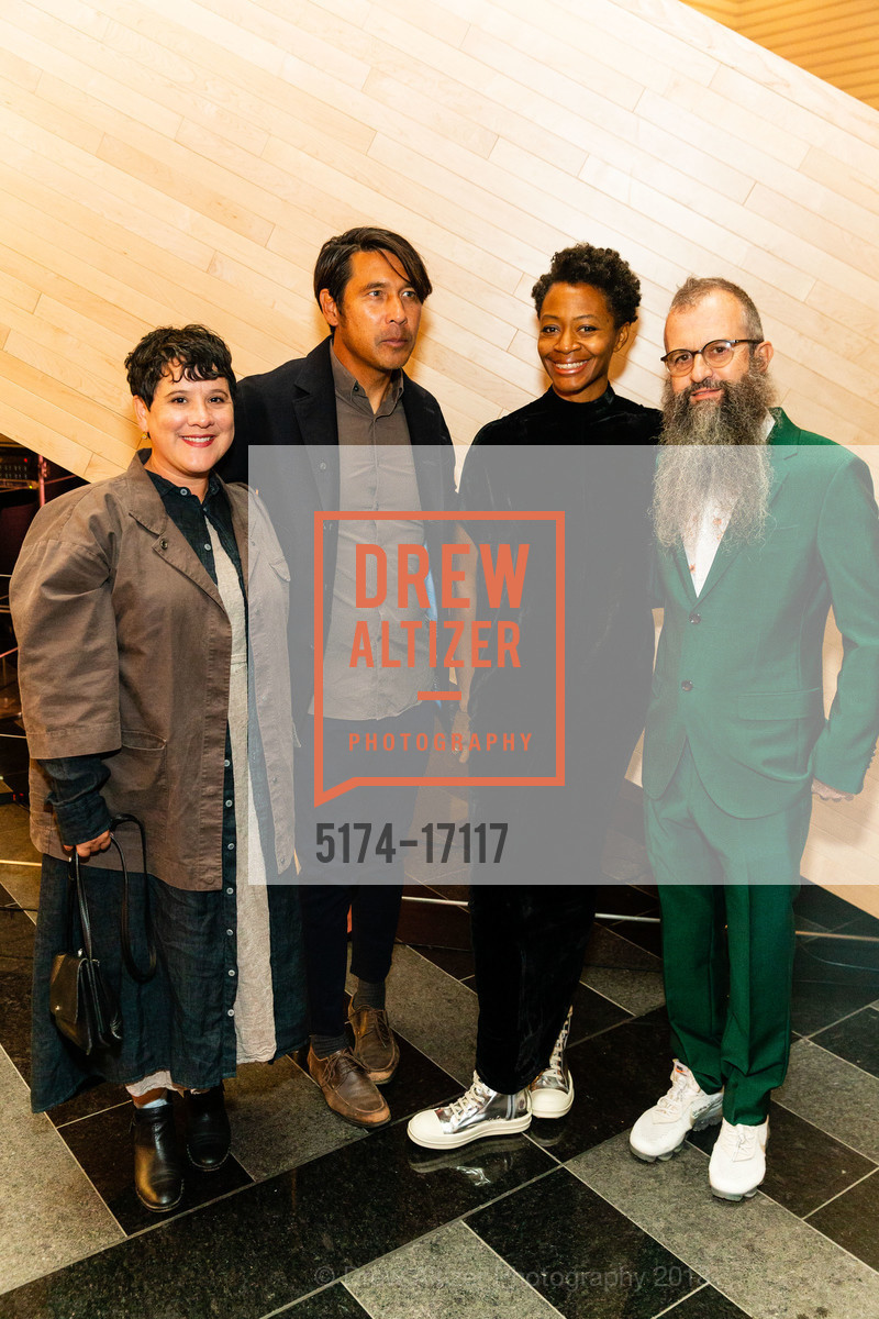 Clare Rojas, Barry McGee, Kara Walker, Ari Marcopoulos, SFMOMA Contemporary Vision Award 2018 Honoring Kara Walker, SFMOMA. 151 Third St, San Francisco, October 3rd, 2018, Photo #5174-17117 Clare Rojas, Barry McGee, Kara Walker, Ari Marcopoulos, Photo #5174-17117