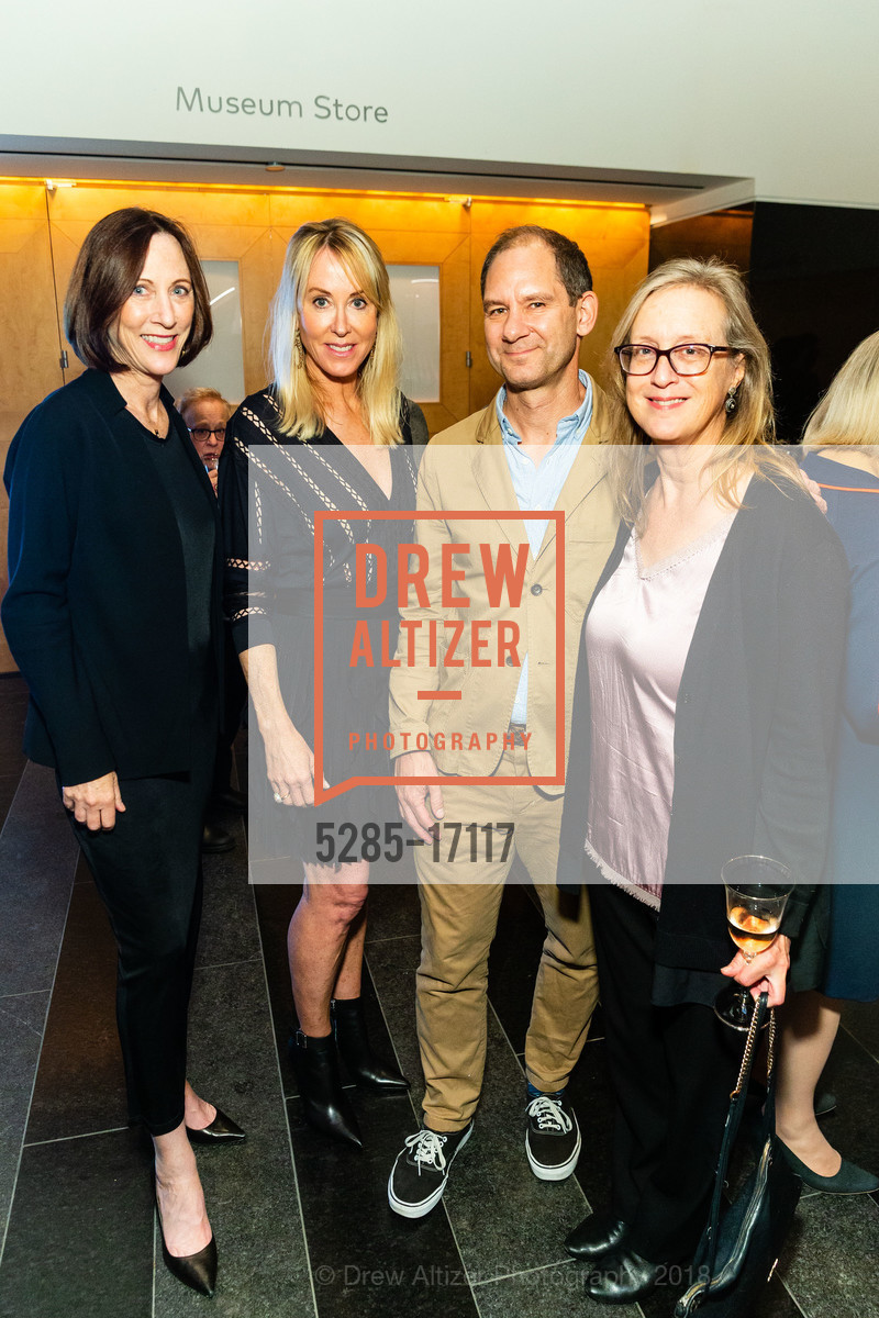 Michelle Meany, Laura Sweeney, Jonn Herschend, Janet Bishop, SFMOMA Contemporary Vision Award 2018 Honoring Kara Walker, SFMOMA. 151 Third St, San Francisco, October 3rd, 2018, Photo #5285-17117 Michelle Meany, Laura Sweeney, Jonn Herschend, Janet Bishop, Photo #5285-17117