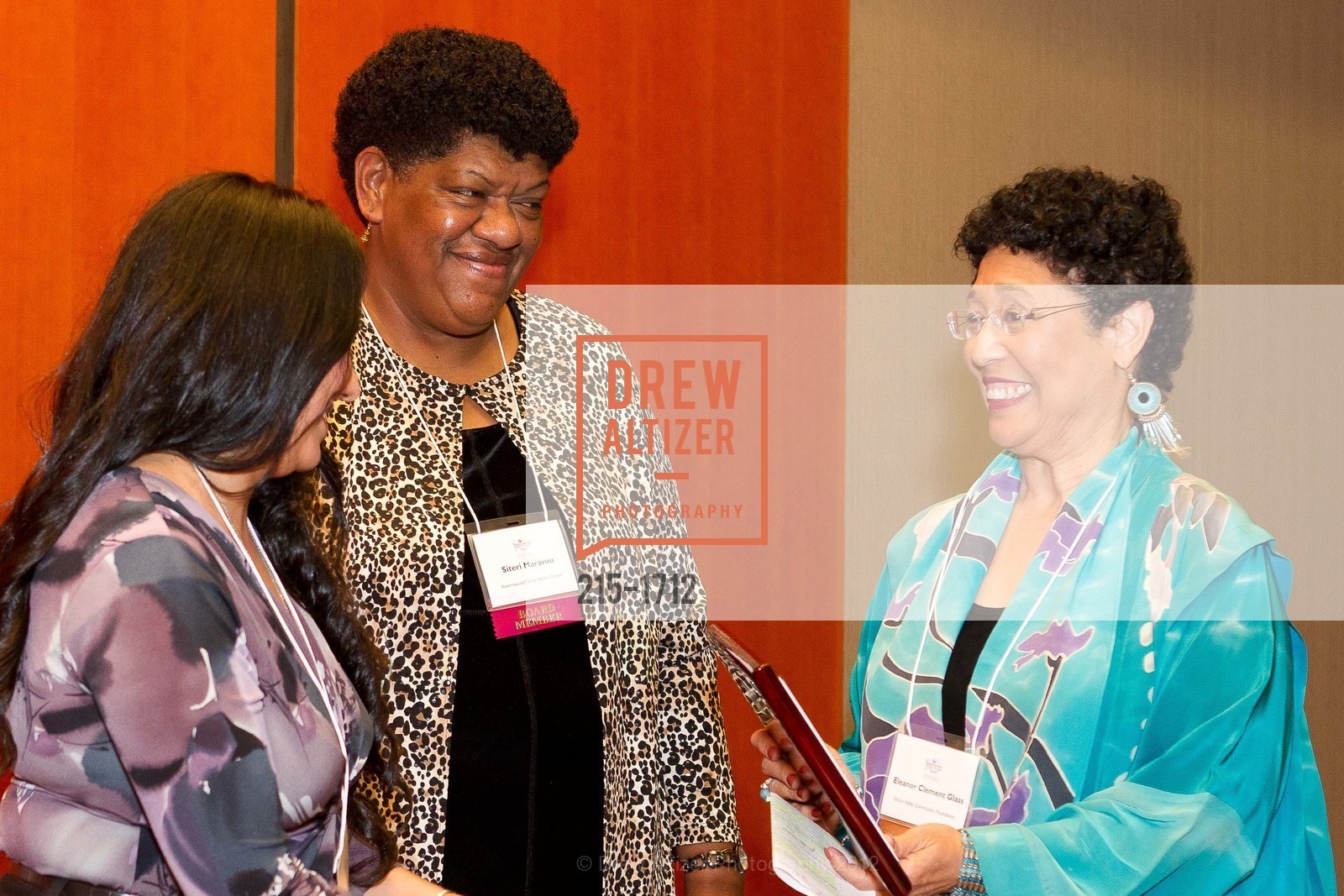 Carlota Flores, Siteri Maravou, Eleanor Clement Glass, RAVENSWOOD FAMILY HEALTH CENTER 10th Anniversary Reception, US, March 16th, 2012, Photo #215-1712 Carlota Flores, Siteri Maravou, Eleanor Clement Glass, Photo #215-1712