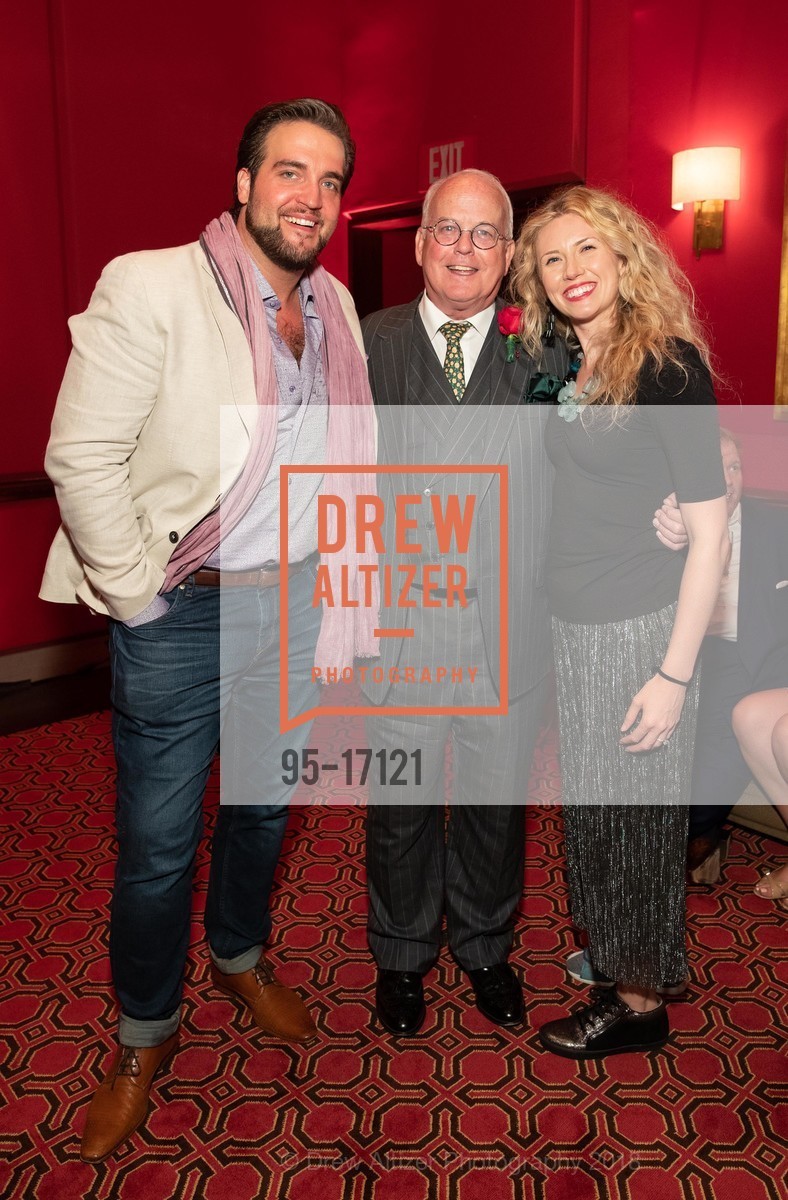 Brian Jagde, Larry Kern, Jenna Wolf, SF Opera Dinner to Celebrtate TOSCA Opening Night, San Francisco Opera, October 3rd, 2018, Photo #95-17121 Brian Jagde, Larry Kern, Jenna Wolf, Photo #95-17121