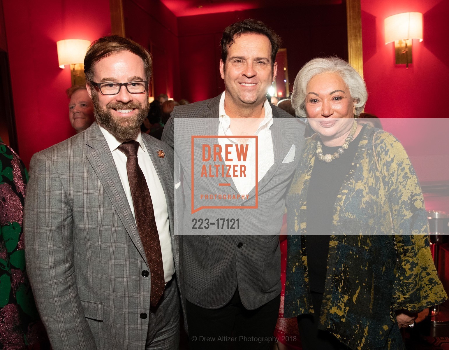 Gregory Henkel, Scott Hendricks, Barbara Wolfe, SF Opera Dinner to Celebrtate TOSCA Opening Night, San Francisco Opera, October 3rd, 2018, Photo #223-17121 Gregory Henkel, Scott Hendricks, Barbara Wolfe, Photo #223-17121