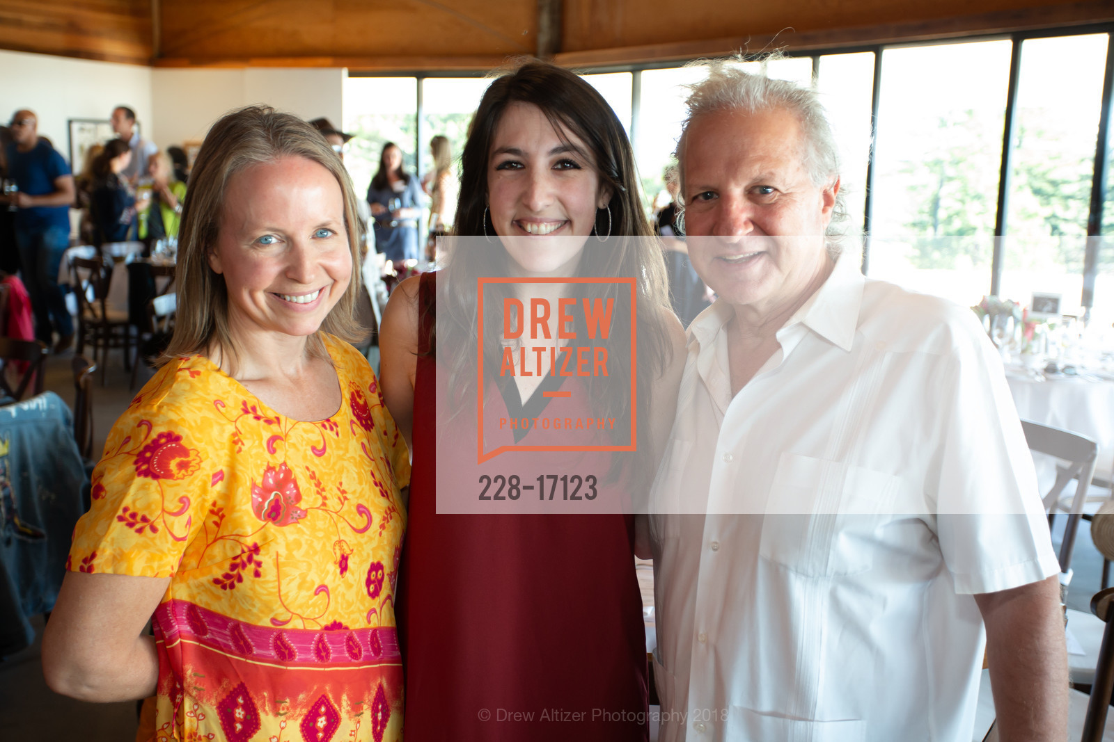 Alex MacDowell, Shelby Rachleff, Dale Djerassi, Artful Harvest Benefit 2018 at Djerassi Resident Artists Program, Djerassi Resident Artists Program. 2325 Bear Gulch Road, October 7th, 2018, Photo #228-17123 Alex MacDowell, Shelby Rachleff, Dale Djerassi, Photo #228-17123