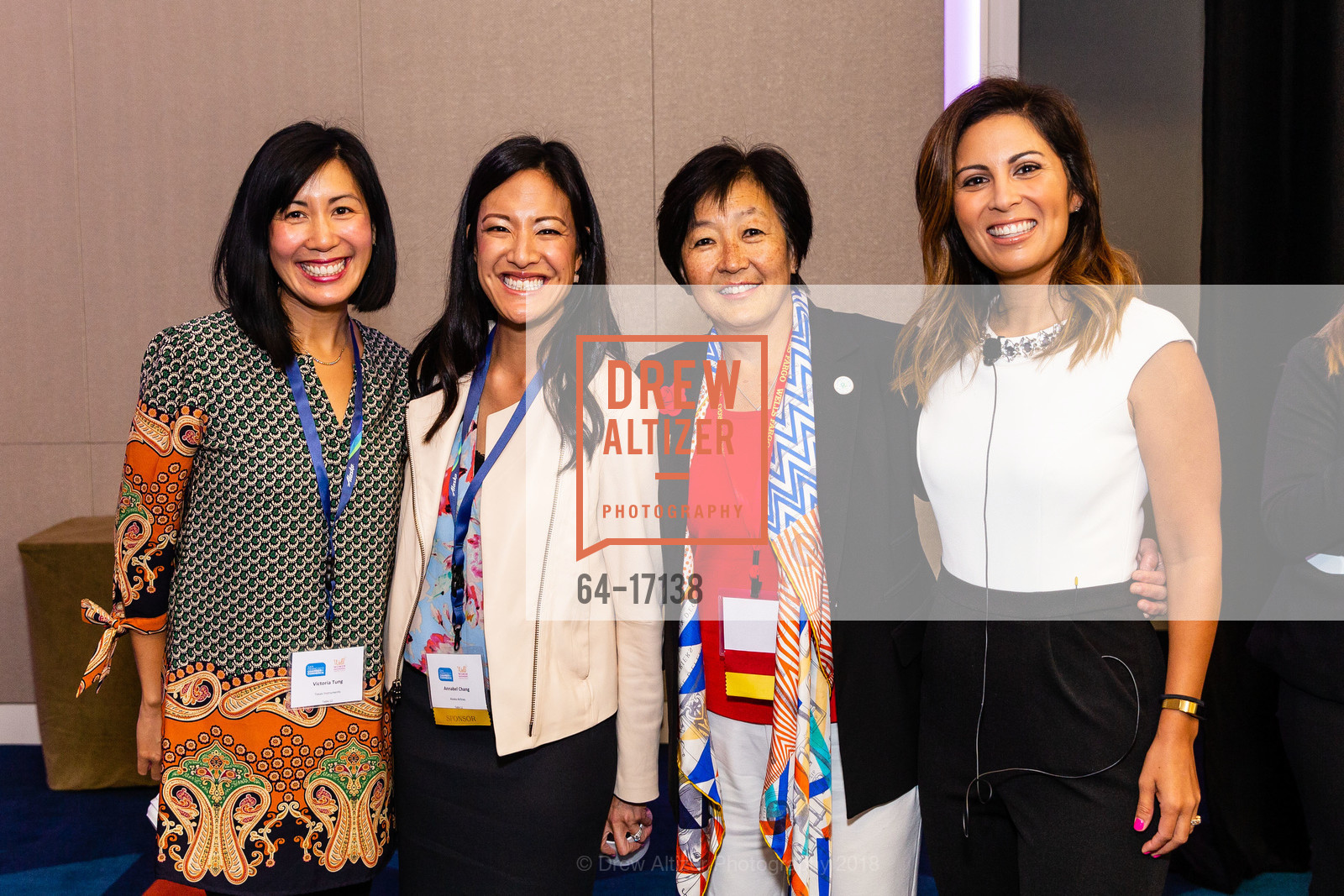Victoria Tung, Annabel Chang, Mina Tao, Oriana Branon, WELL Conference: Be Bold, Be Brave, Be YOU presented by the San Francisco Chamber of Commerce, Intercontinental Hotel, October 5th, 2018, Photo #64-17138 Victoria Tung, Annabel Chang, Mina Tao, Oriana Branon, Photo #64-17138