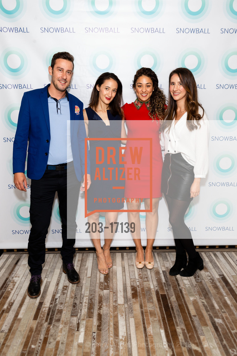 Baptiste Parravicini, Sarah Tuon, Nadine Fahoum, Amal Assioua, Snowball Friends & Family Event 2018, Private Residence, October 6th, 2018, Photo #203-17139 Baptiste Parravicini, Sarah Tuon, Nadine Fahoum, Amal Assioua, Photo #203-17139