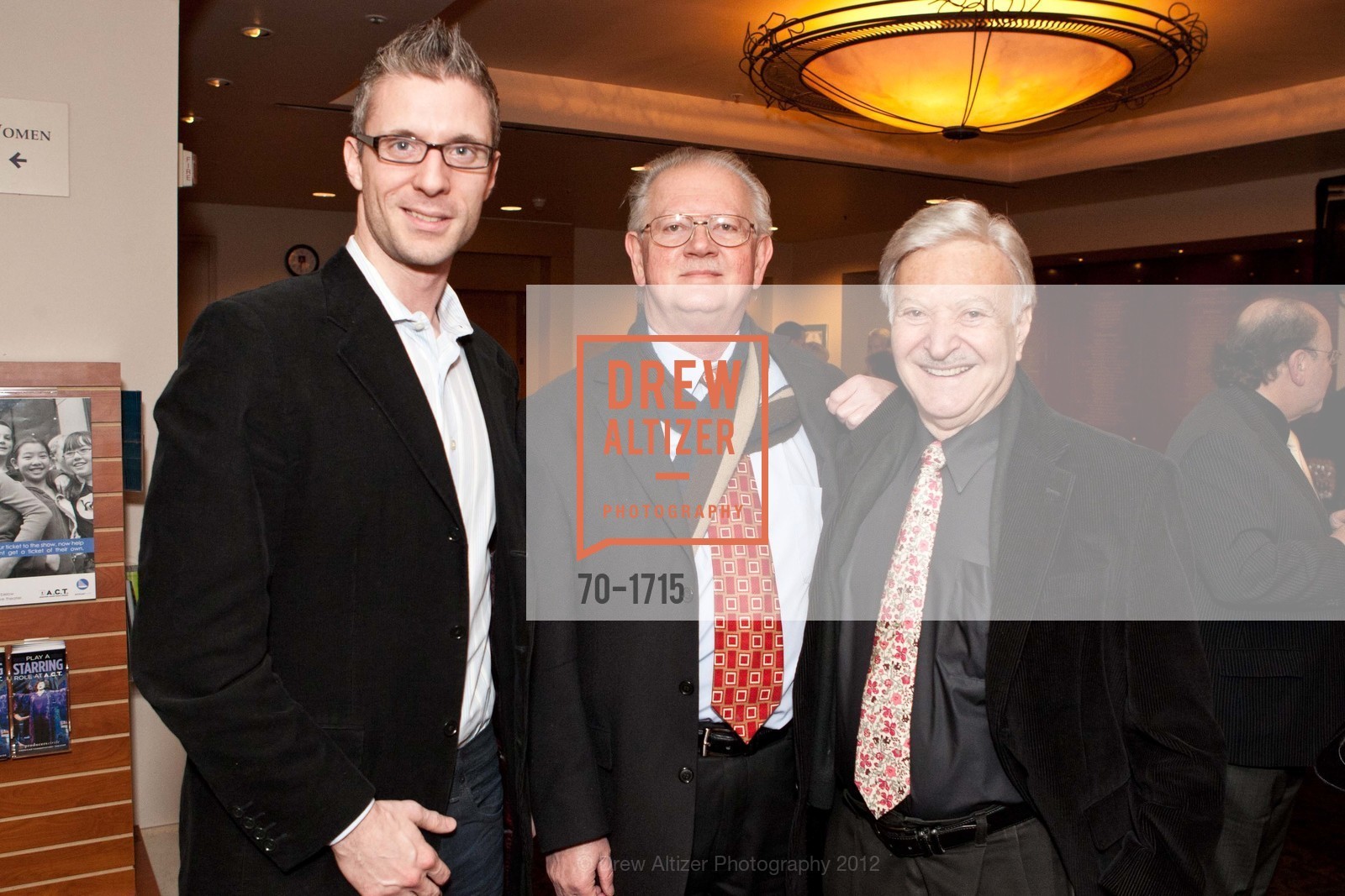 Lorenzo Thione, Tom Foutch, Milton Mosk, AMERICAN CONSERVATORY THEATER: Producers Circle Dinner 2012, US, March 18th, 2012, Photo #70-1715 Lorenzo Thione, Tom Foutch, Milton Mosk, Photo #70-1715