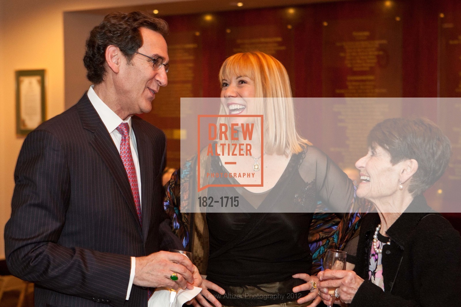 Fred Levin, Lesley Clement, Frannie Fleishhacker, AMERICAN CONSERVATORY THEATER: Producers Circle Dinner 2012, US, March 18th, 2012, Photo #182-1715 Fred Levin, Lesley Clement, Frannie Fleishhacker, Photo #182-1715