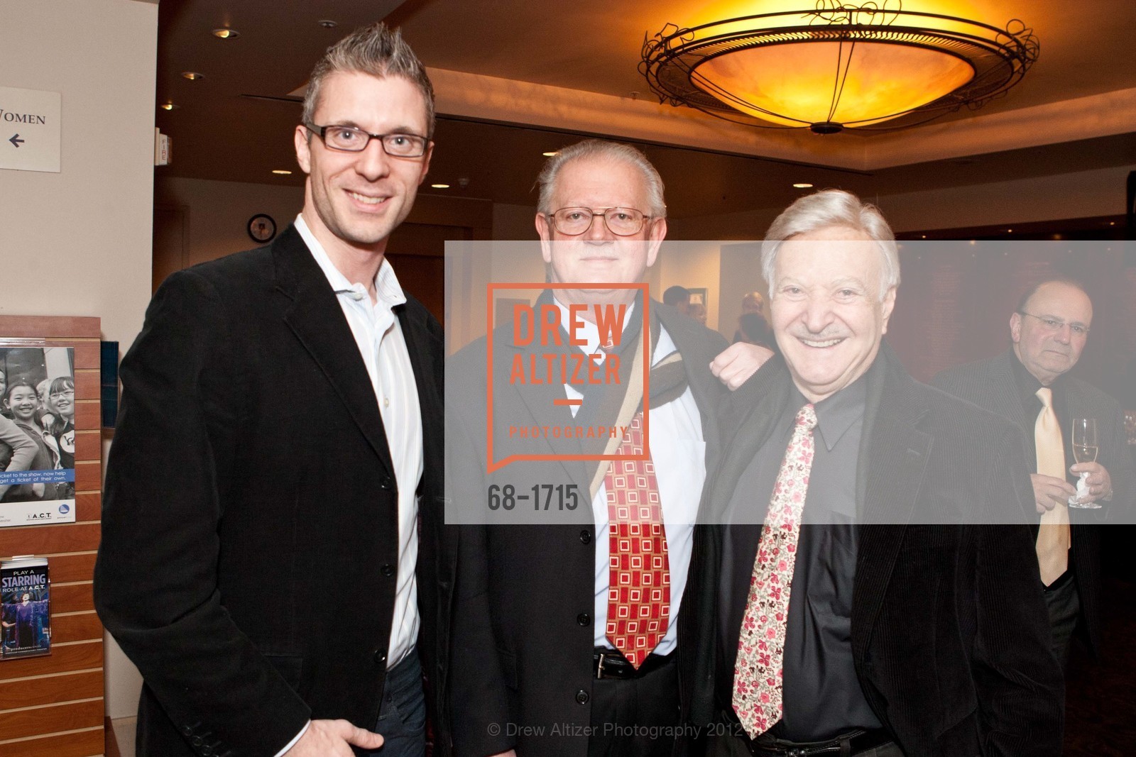 Lorenzo Thione, Tom Foutch, Milton Mosk, AMERICAN CONSERVATORY THEATER: Producers Circle Dinner 2012, US, March 18th, 2012, Photo #68-1715 Lorenzo Thione, Tom Foutch, Milton Mosk, Photo #68-1715