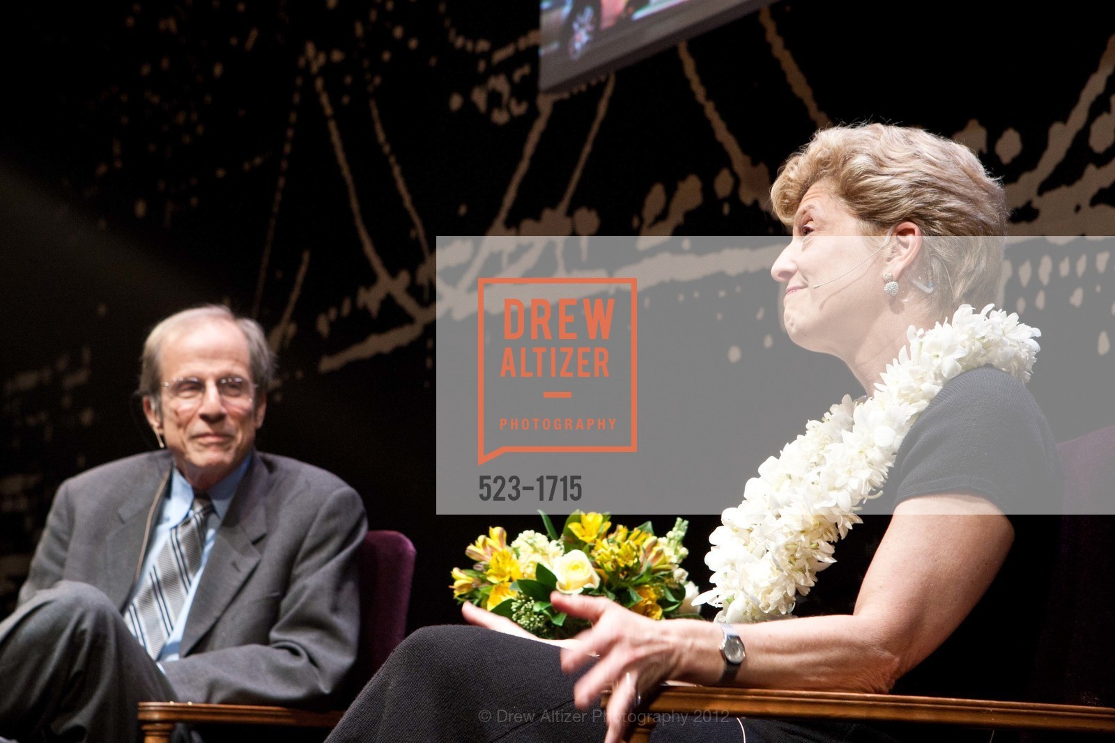 Michael Krasny, Carey Perloff, AMERICAN CONSERVATORY THEATER: Producers Circle Dinner 2012, US, March 18th, 2012, Photo #523-1715 Michael Krasny, Carey Perloff, Photo #523-1715