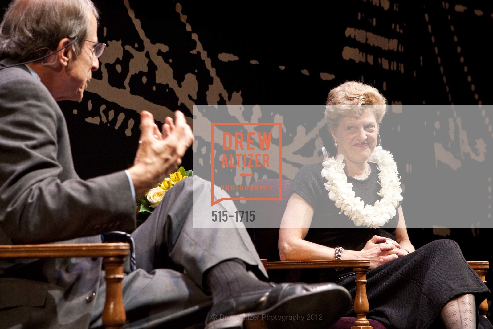 Michael Krasny, Carey Perloff, AMERICAN CONSERVATORY THEATER: Producers Circle Dinner 2012, US, March 18th, 2012, Photo #515-1715 Michael Krasny, Carey Perloff, Photo #515-1715