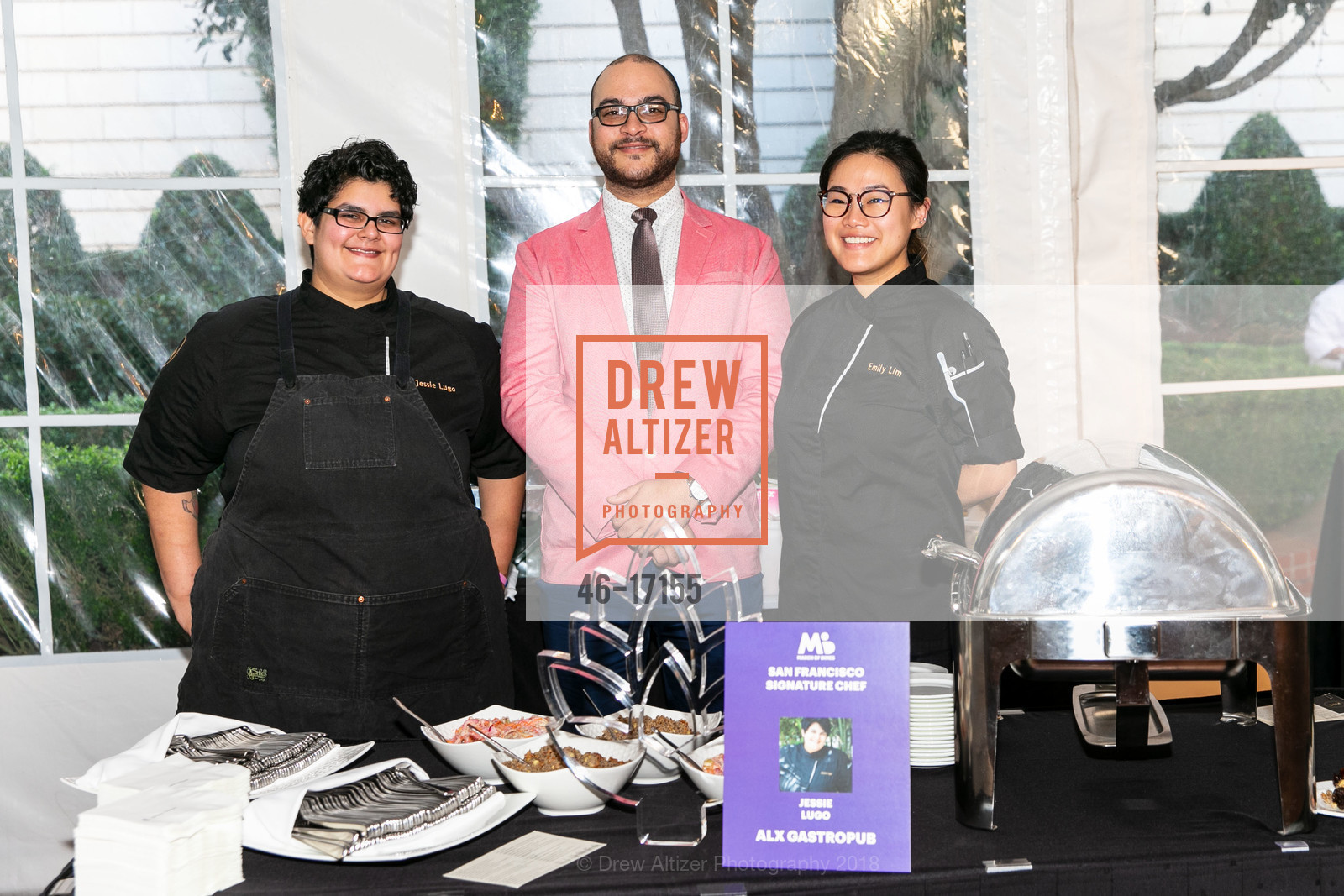Jesse Lugo, Barry Horton, Emily Lin, March of Dimes Signature Chefs Auction San Francisco 2018, The Ritz Carlton San Francisco. 600 Stockton Street, October 12th, 2018, Photo #46-17155 Jesse Lugo, Barry Horton, Emily Lin, Photo #46-17155