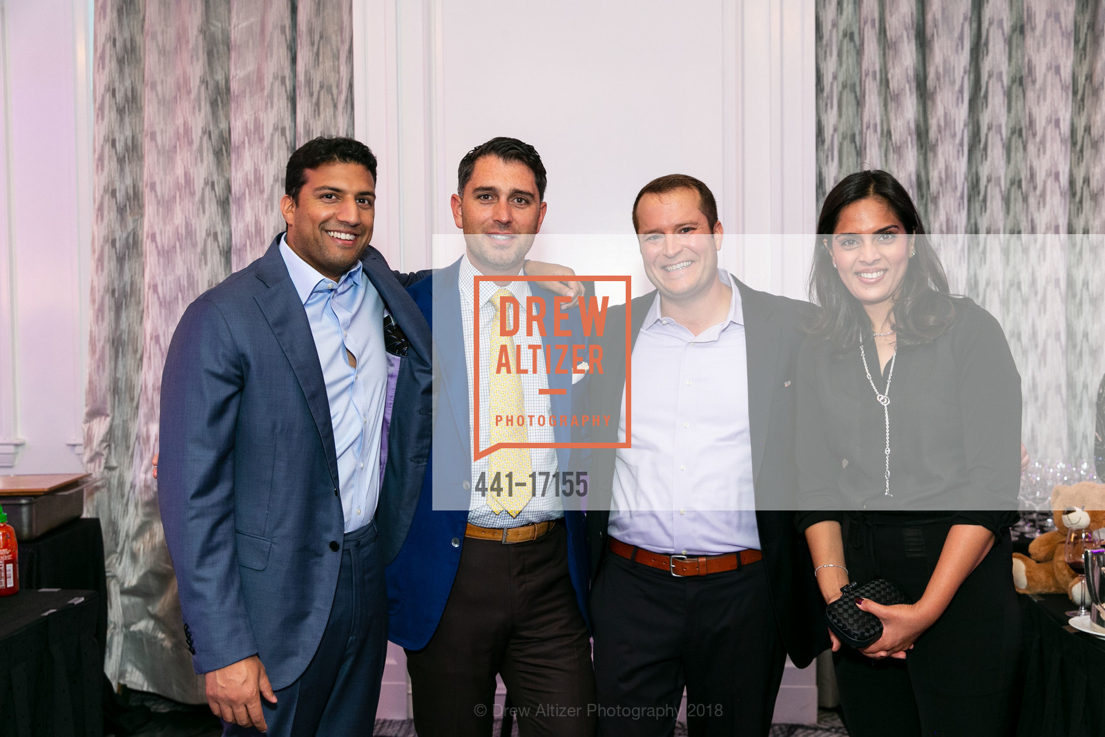 Abner Hussein, Matt Ferron, Tripp Johnson, Tashman Ali, March of Dimes Signature Chefs Auction San Francisco 2018, The Ritz Carlton San Francisco. 600 Stockton Street, October 12th, 2018, Photo #441-17155 Abner Hussein, Matt Ferron, Tripp Johnson, Tashman Ali, Photo #441-17155
